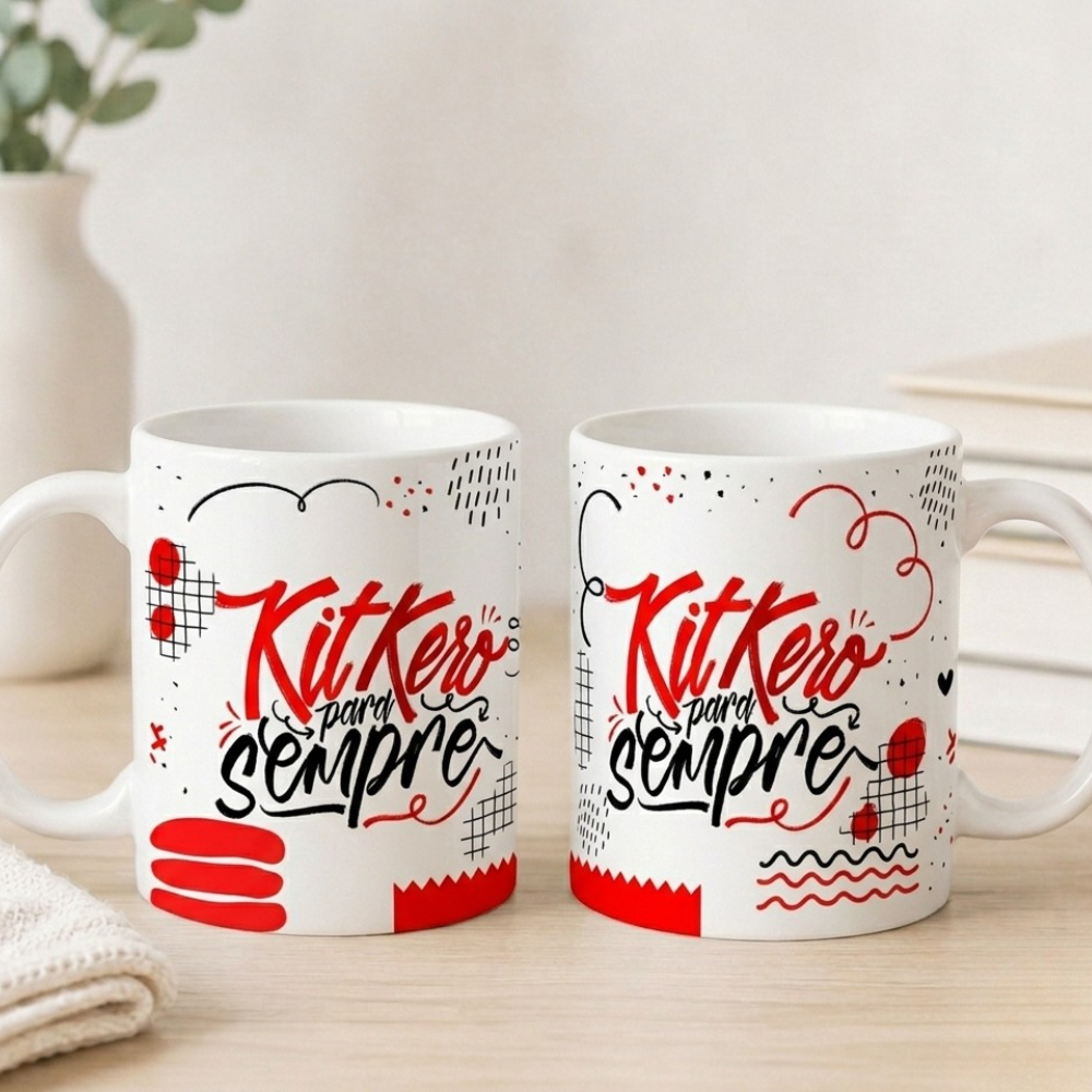 Caneca De Porcelana Personalizada Kit Kero