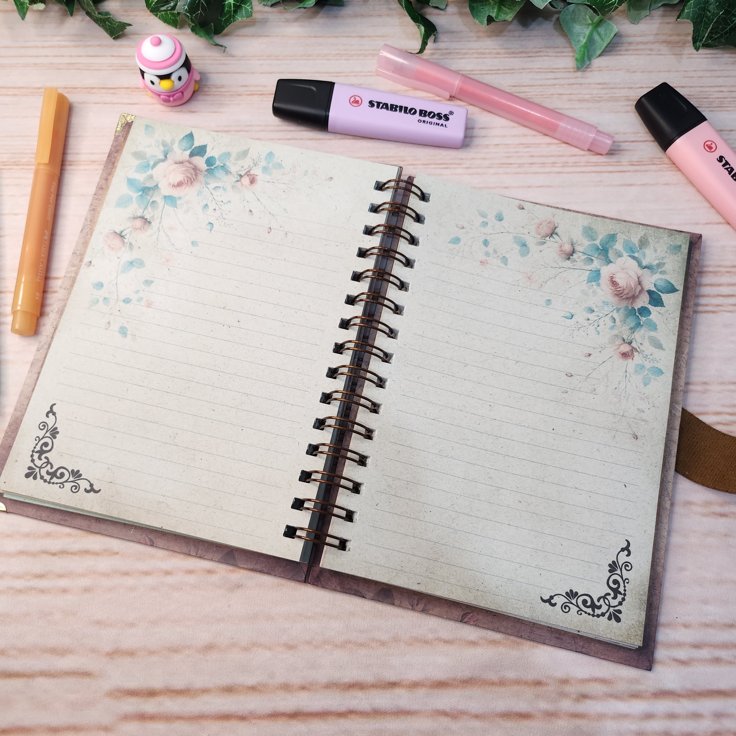 Caderno A5 Diário Vintage Personalizado
