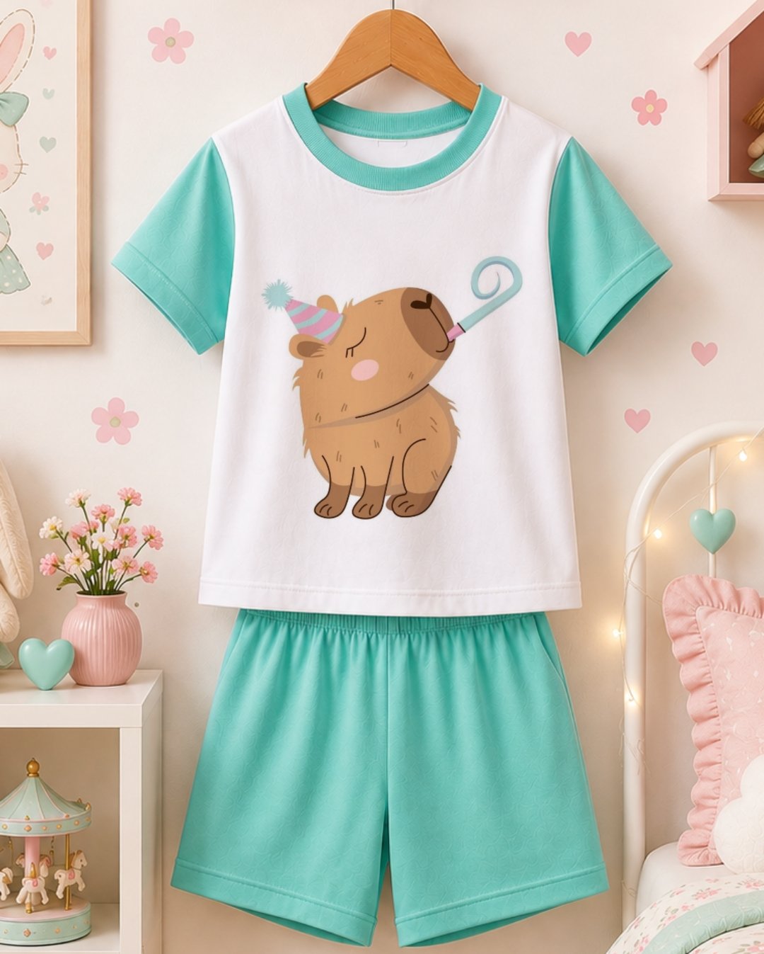 Pijama infantil capivara personalizado menina ou menino