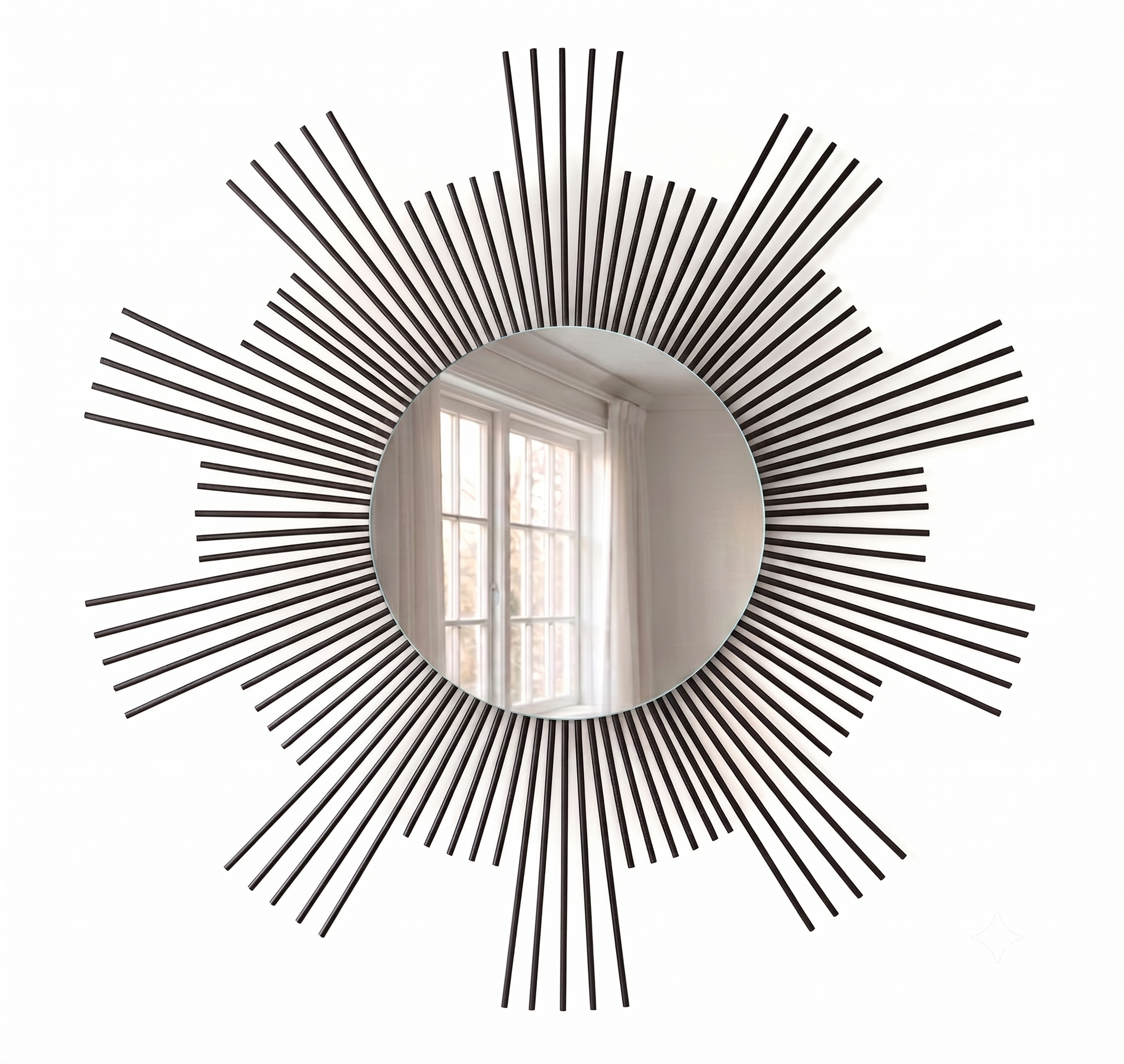 Espelho Decorativo 80cm Sol Artesanal Estilo Boho
