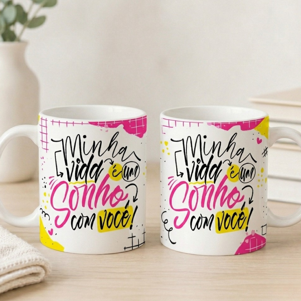 Caneca De Porcelana Personalizada Sonho De Valsa