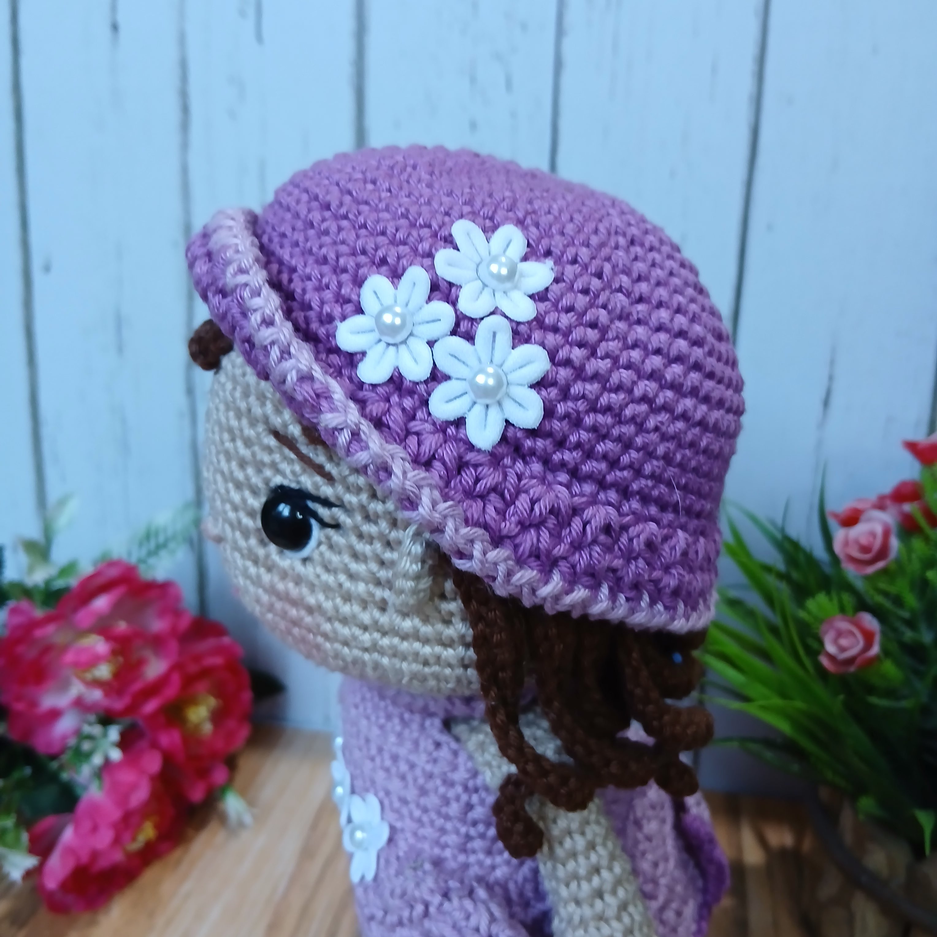 Boneca Luna em Amigurumi Feito a mão Pronta Entrega!