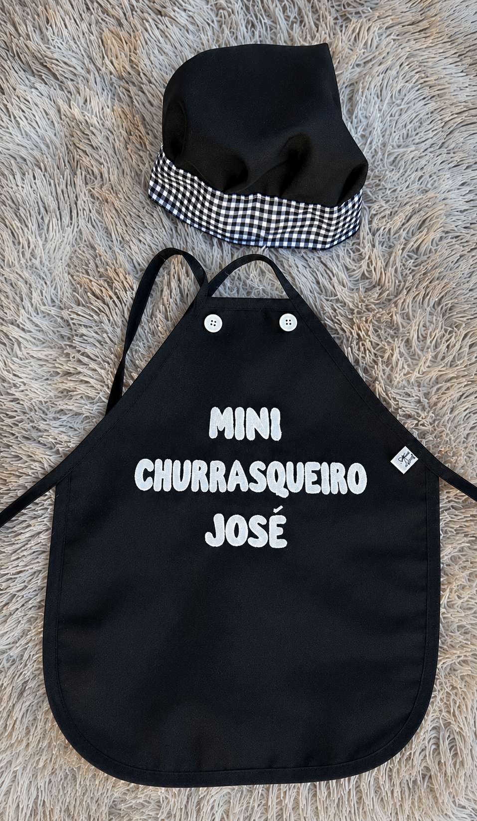 Avental Temático Mini Churrasqueiro / Avental infantil Mini Churr
