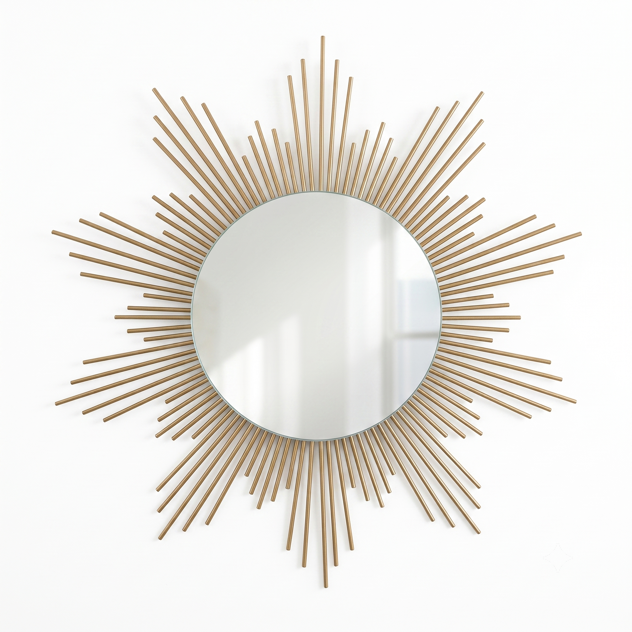 Espelho Decorativo Sol Madeira Bambu Decoração 75cm