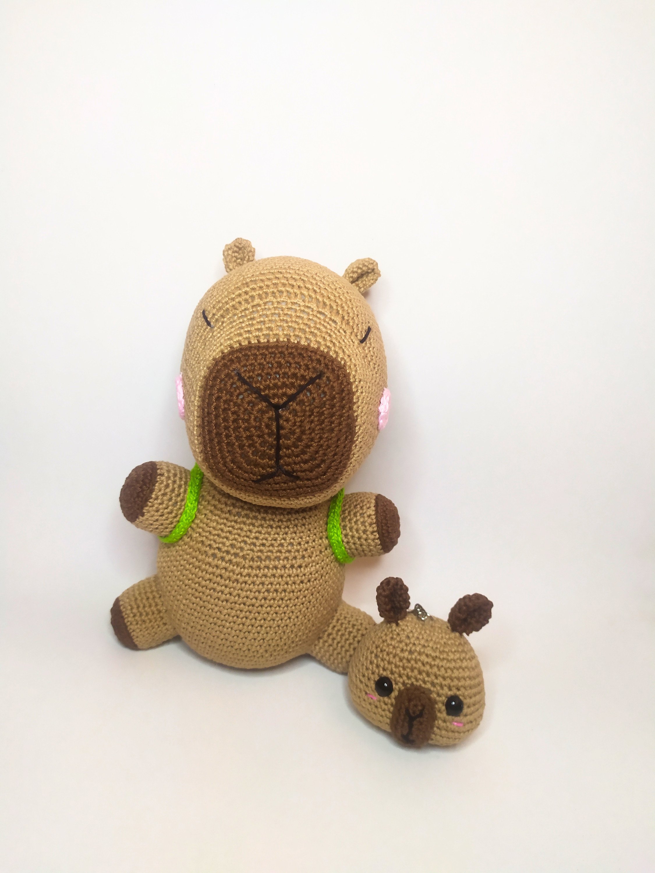 Capivara com mochilinha de tartaruga