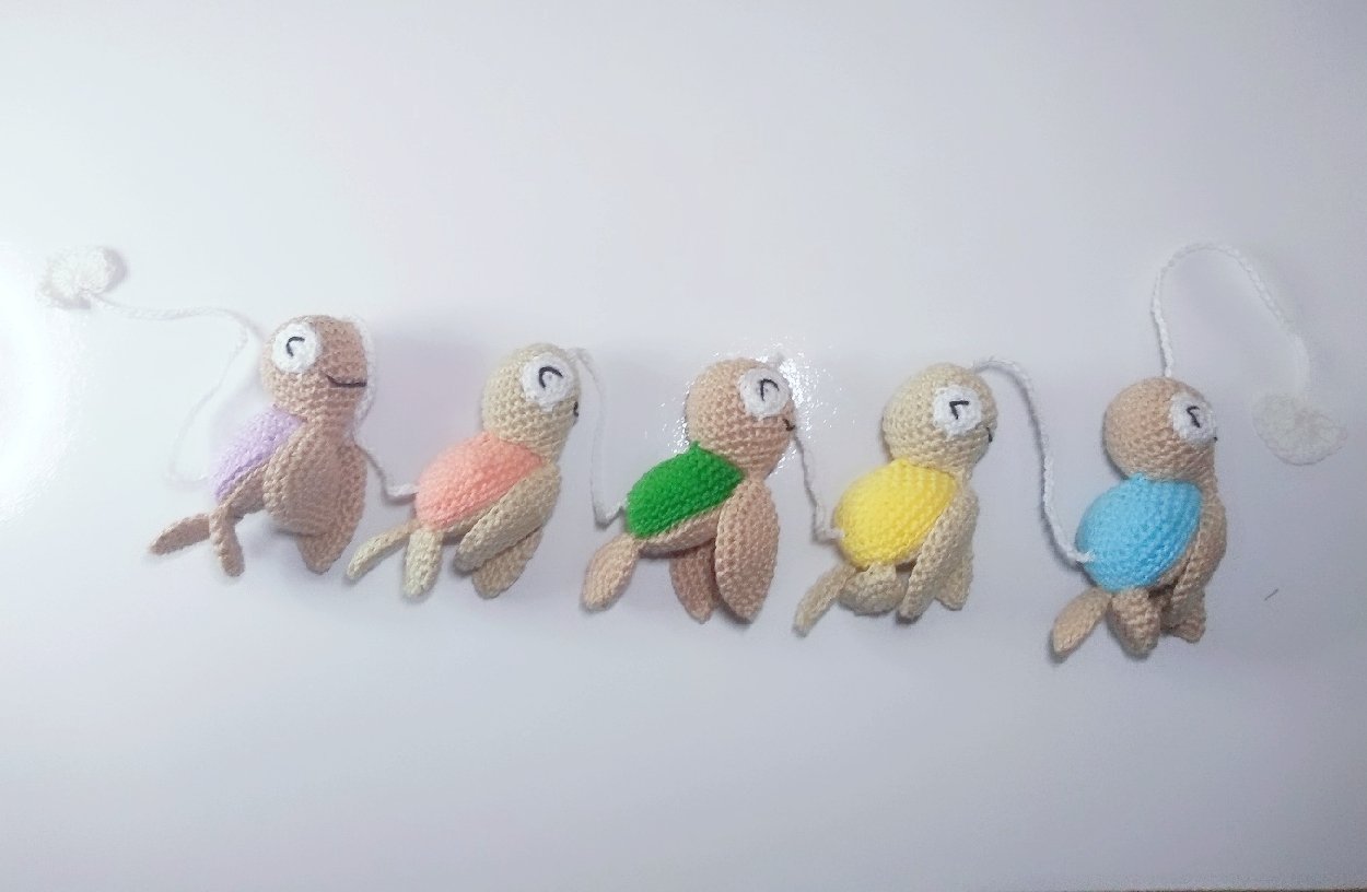 Varal de berço tartaruga Tutty