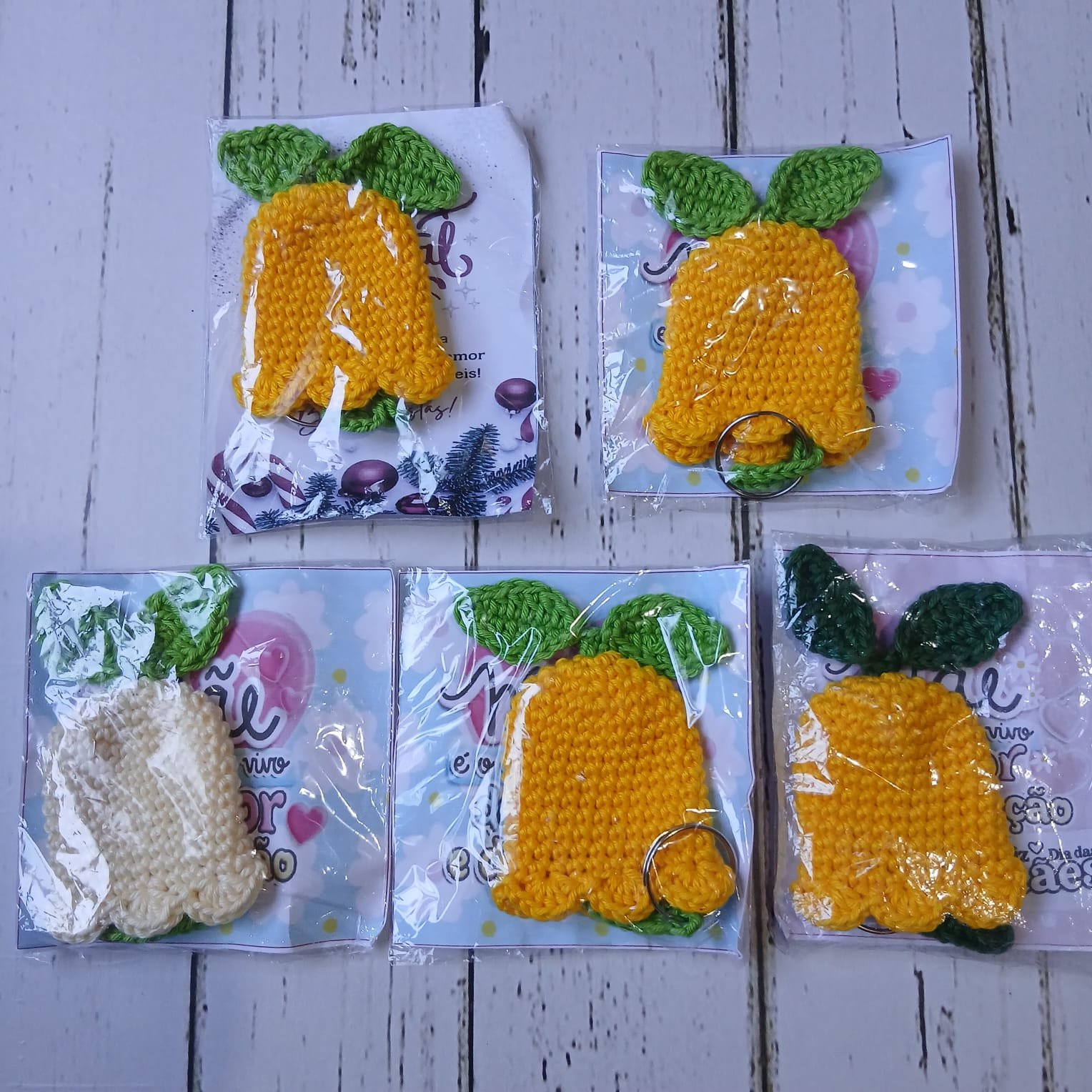 Chaveiro Esconde Chave Tulipa em Crochê: 14,5cm À Pronta Entrega!