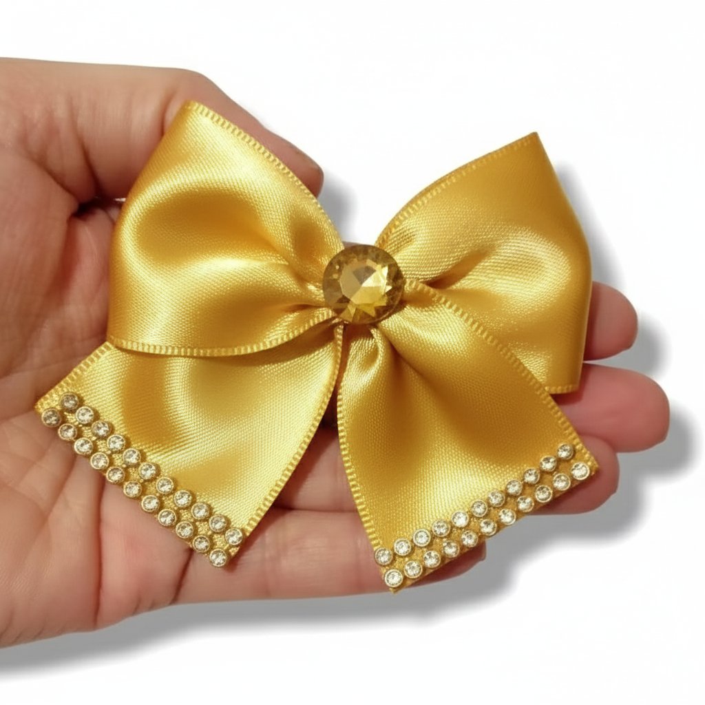 Laço de Luxo Dourado para Lembrancinhas