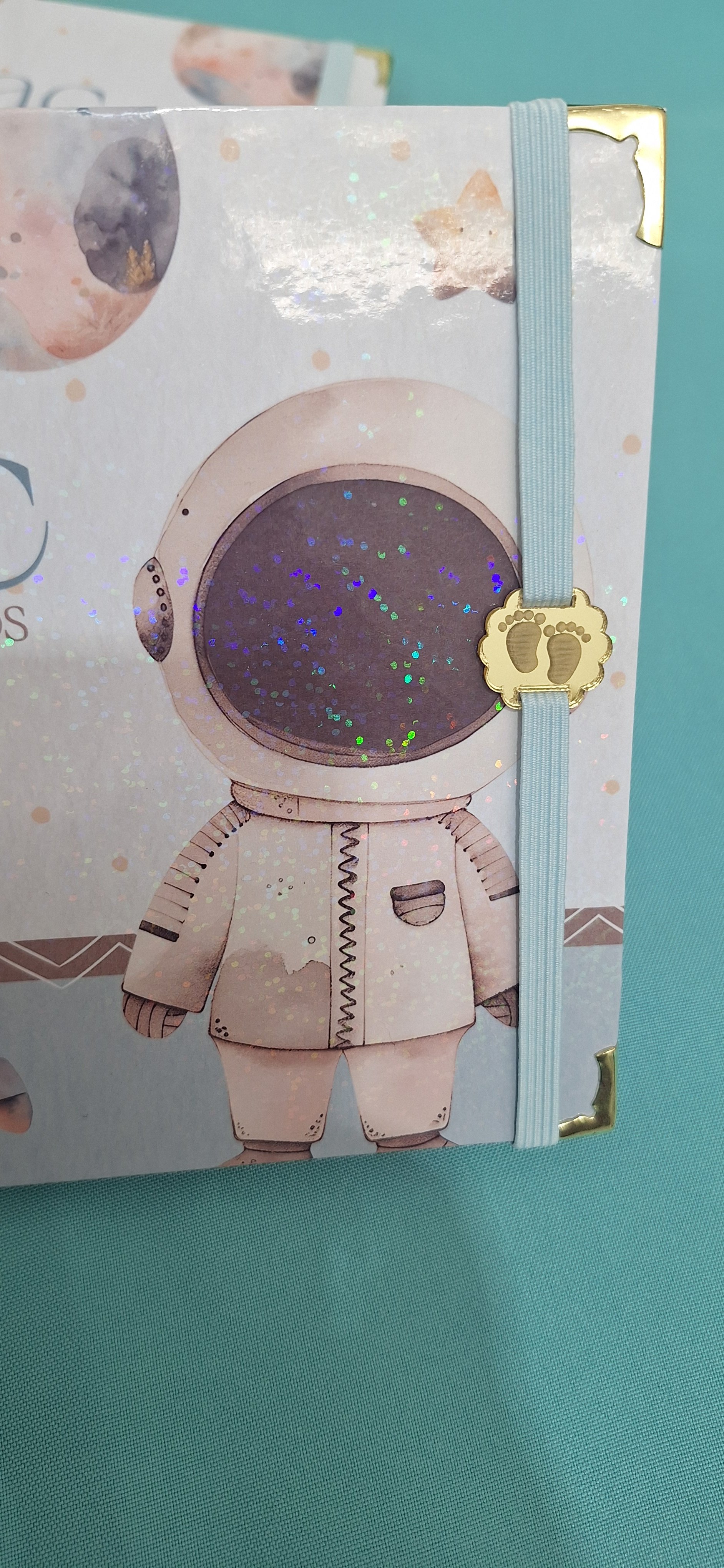 Kit maternidade Astronauta livro do bebê,  mêsversário, caderneta