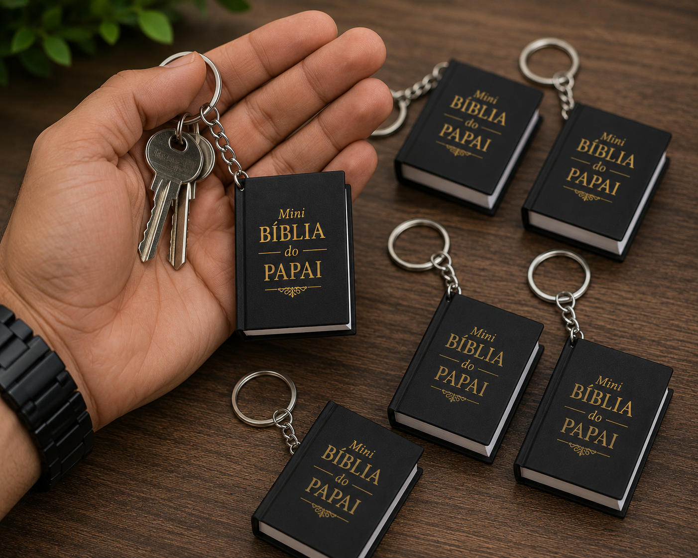 Chaveiro Mini Bíblia Para o dia dos pais