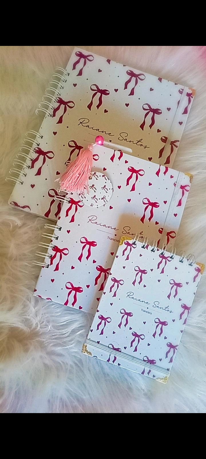 Kit caderno, agenda, bloquinho de anotações,escolhe arte após a c