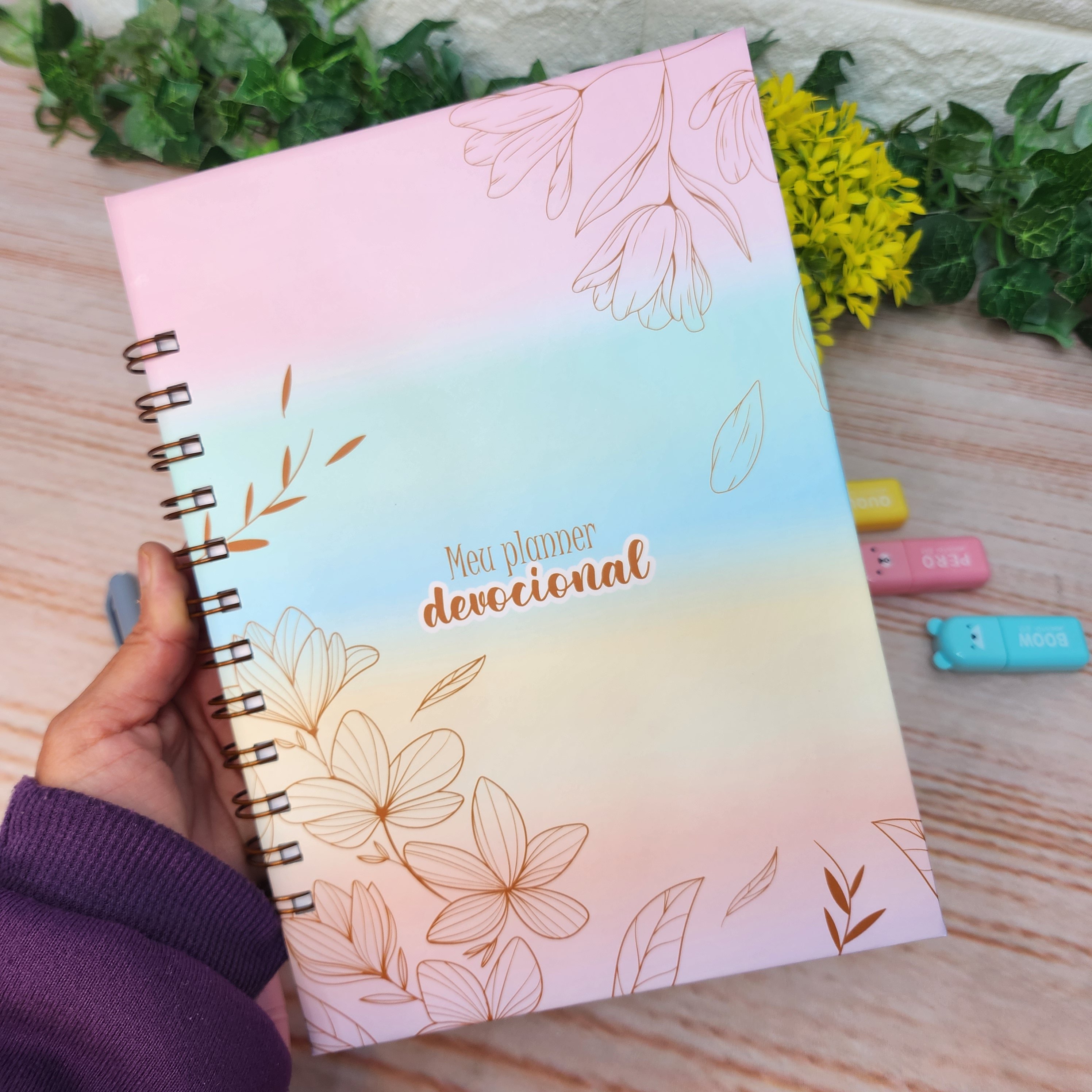 Caderno Devocional Gratidão Candy Personalizado