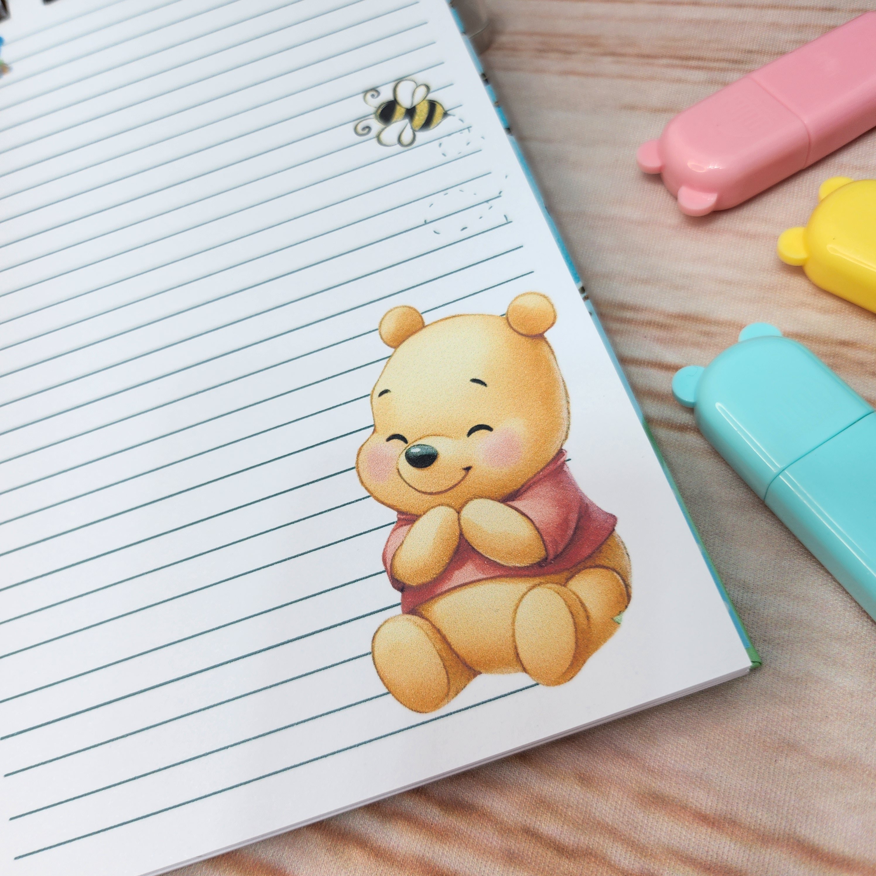 Caderneta Blocao Ursinho Pooh Personalizado