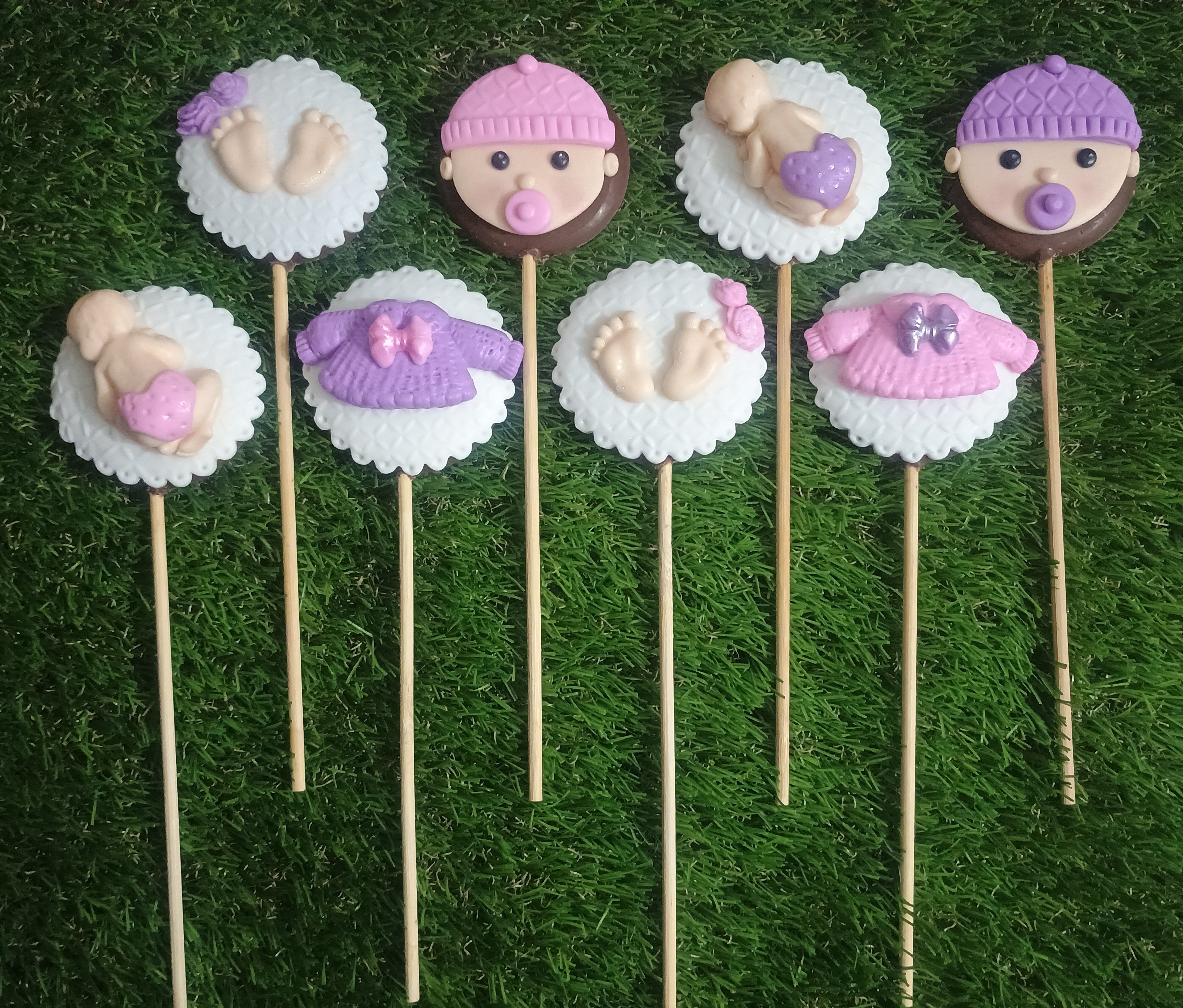 Pirulito de chocolate personalizado saída maternidade