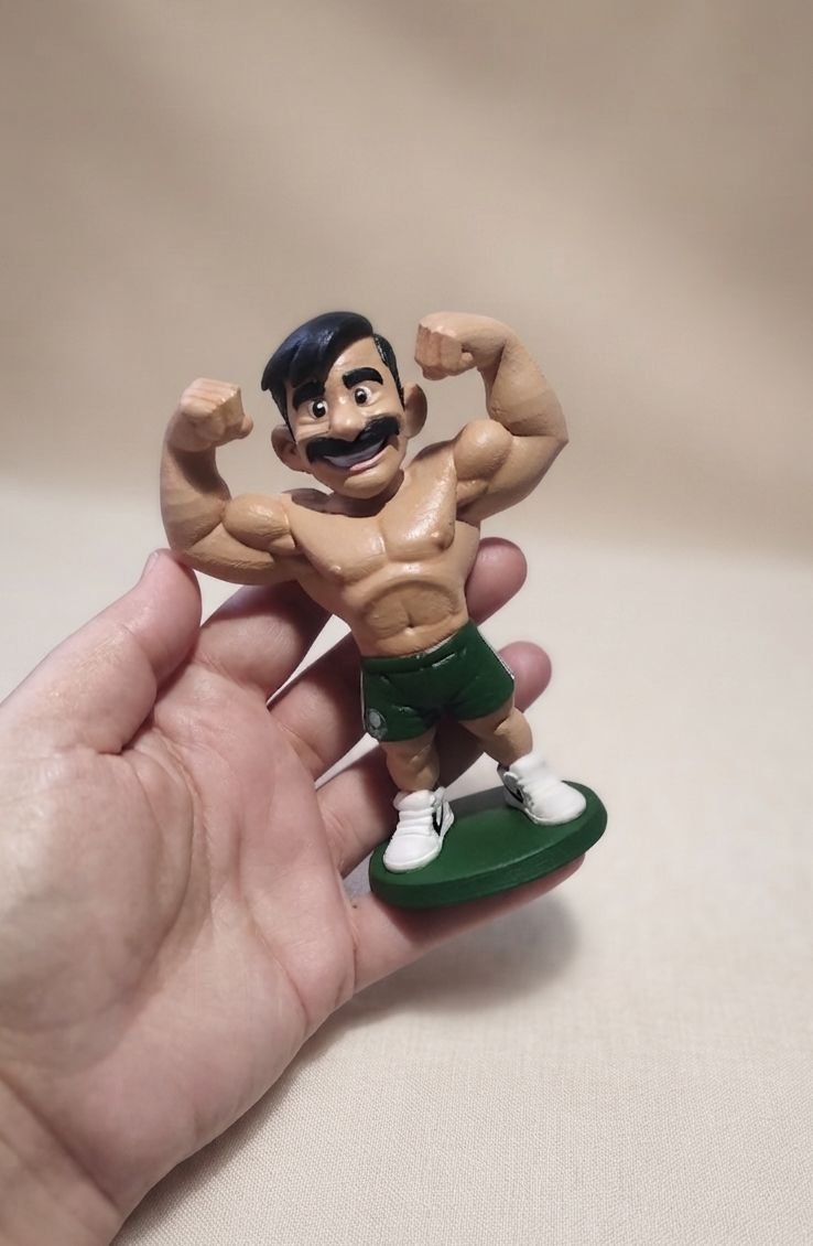 Boneco fitness personalizado impressão 3D