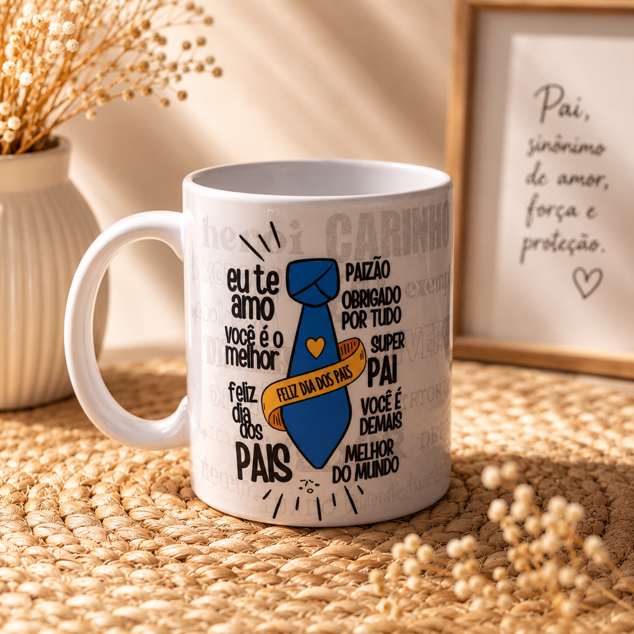 Caneca de porcelana dia dos pais