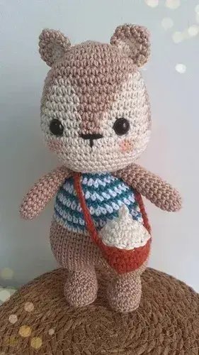 Esquilo Crochê Amigurumi