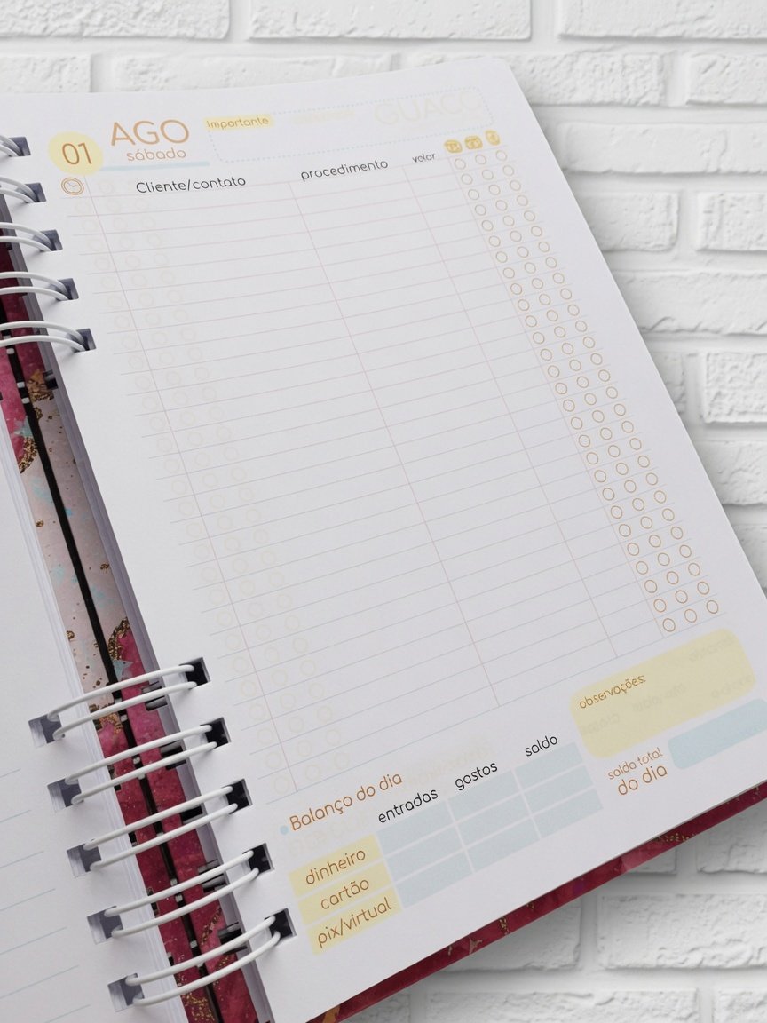 Agenda de pedidos 2027- personalizada com logo