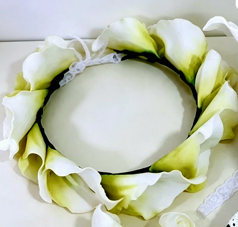 Buque Copo de Leite Minimalista + Tiara + Lapela em EVA Artesanal