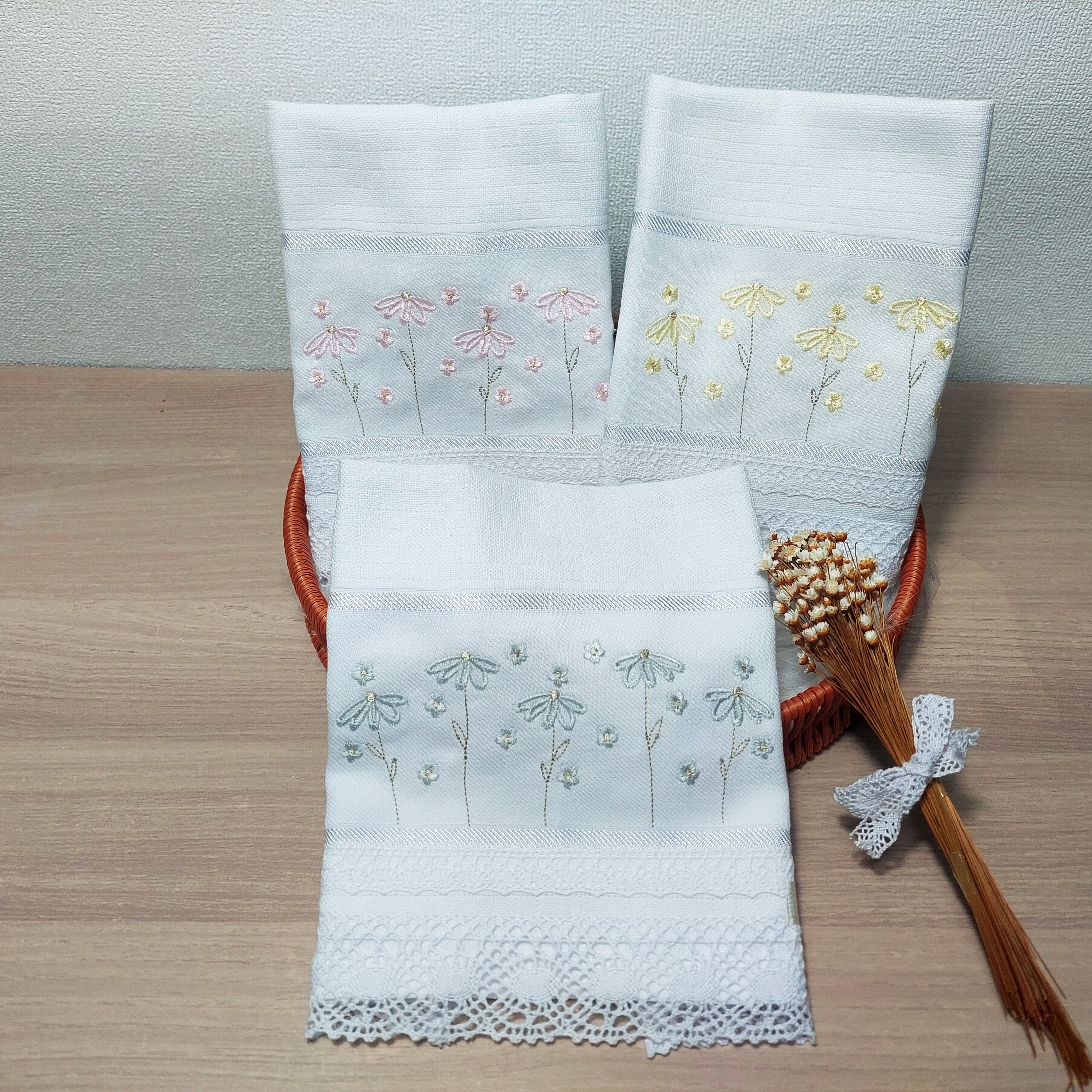 Kit Fraldas de boca jardim floral