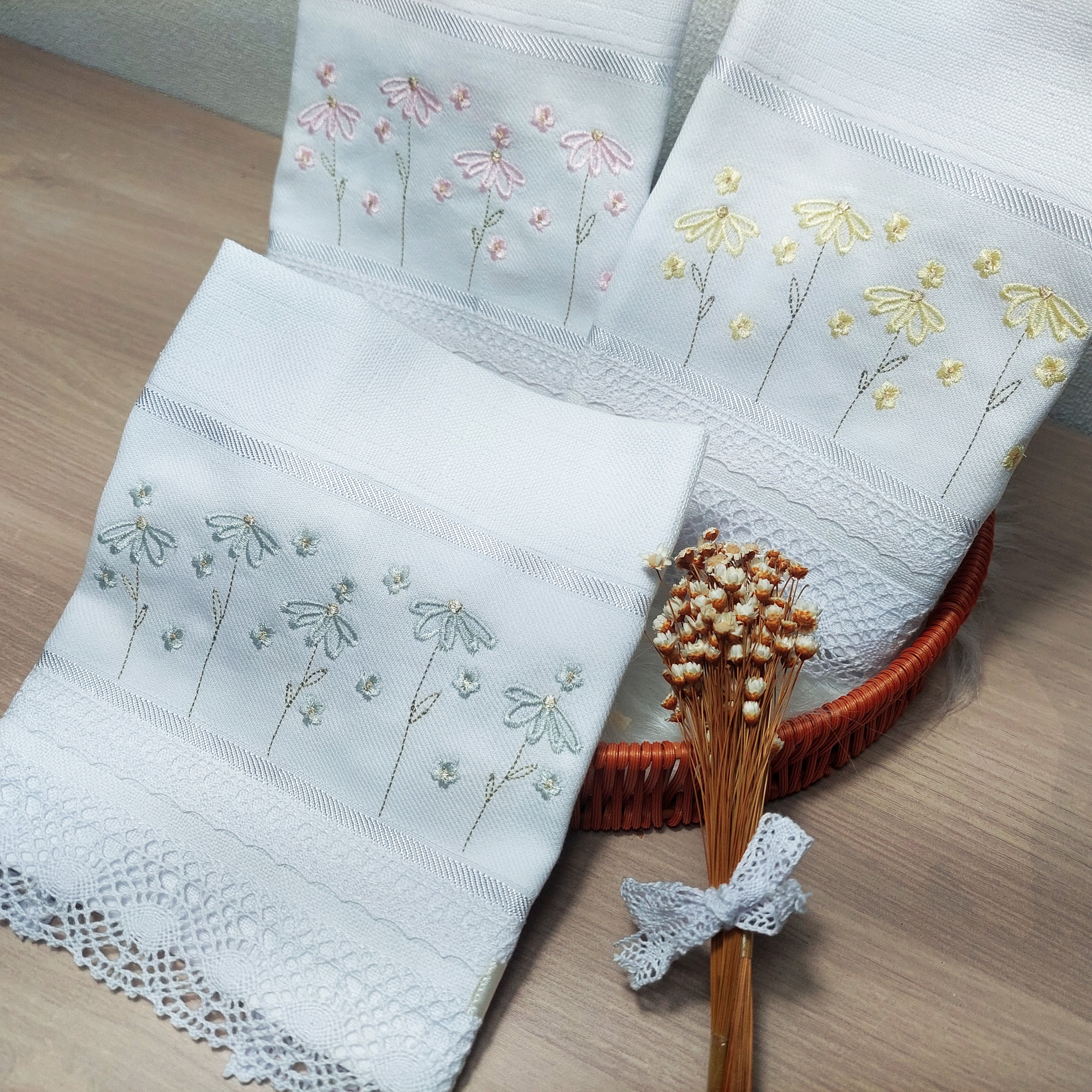 Kit Fraldas de boca jardim floral