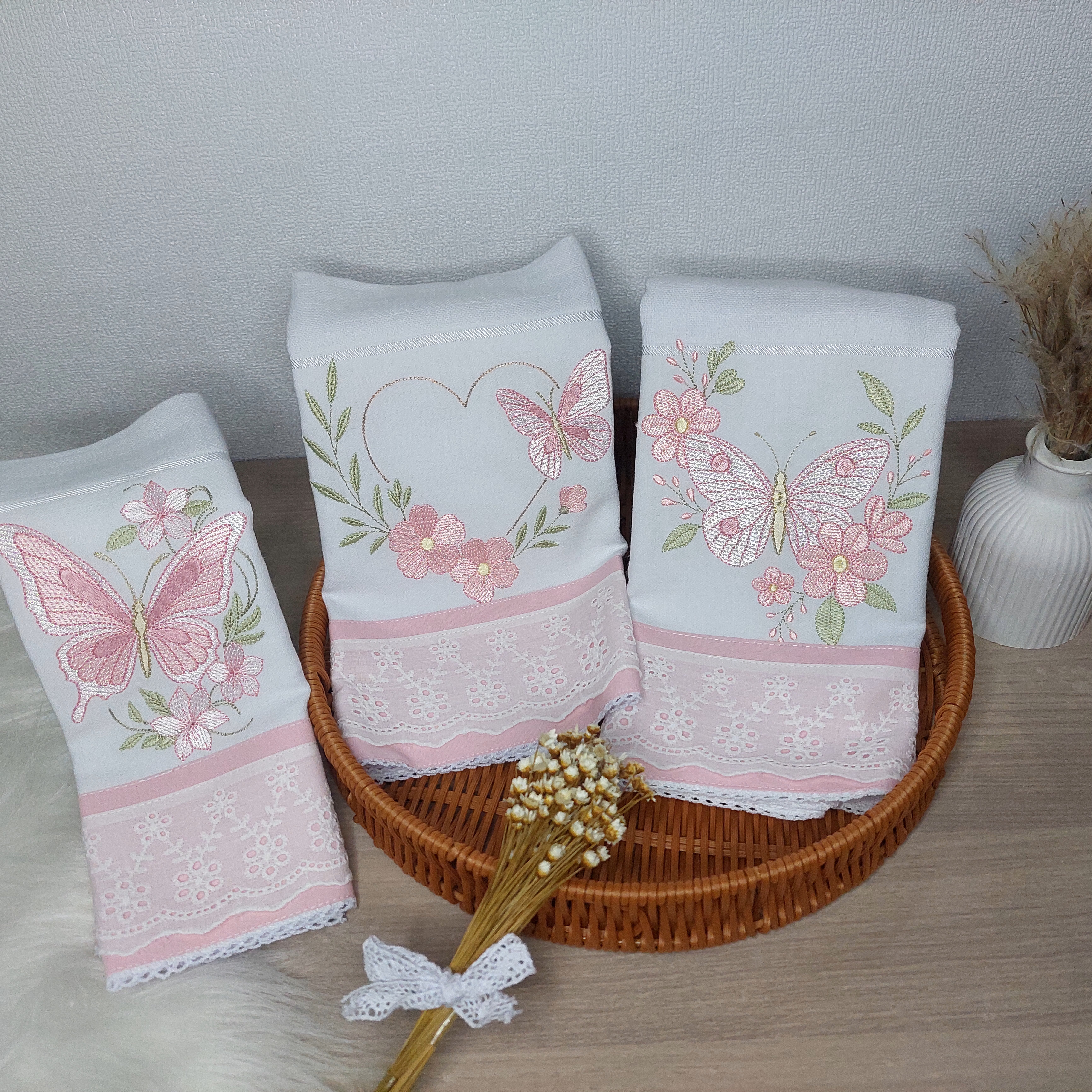 Kit Fralda personalizado floral borboleta delicado