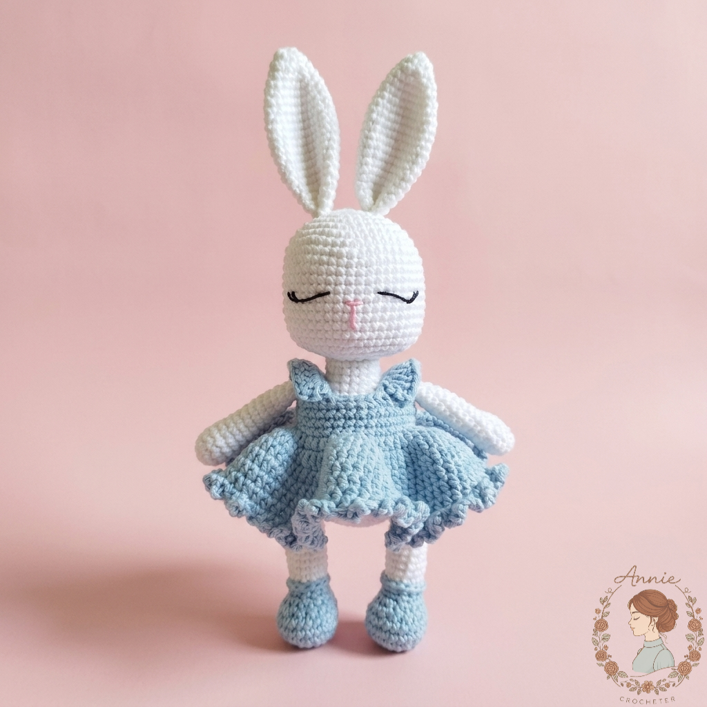 Boneca de Crochê Coelhinha Amigurumi