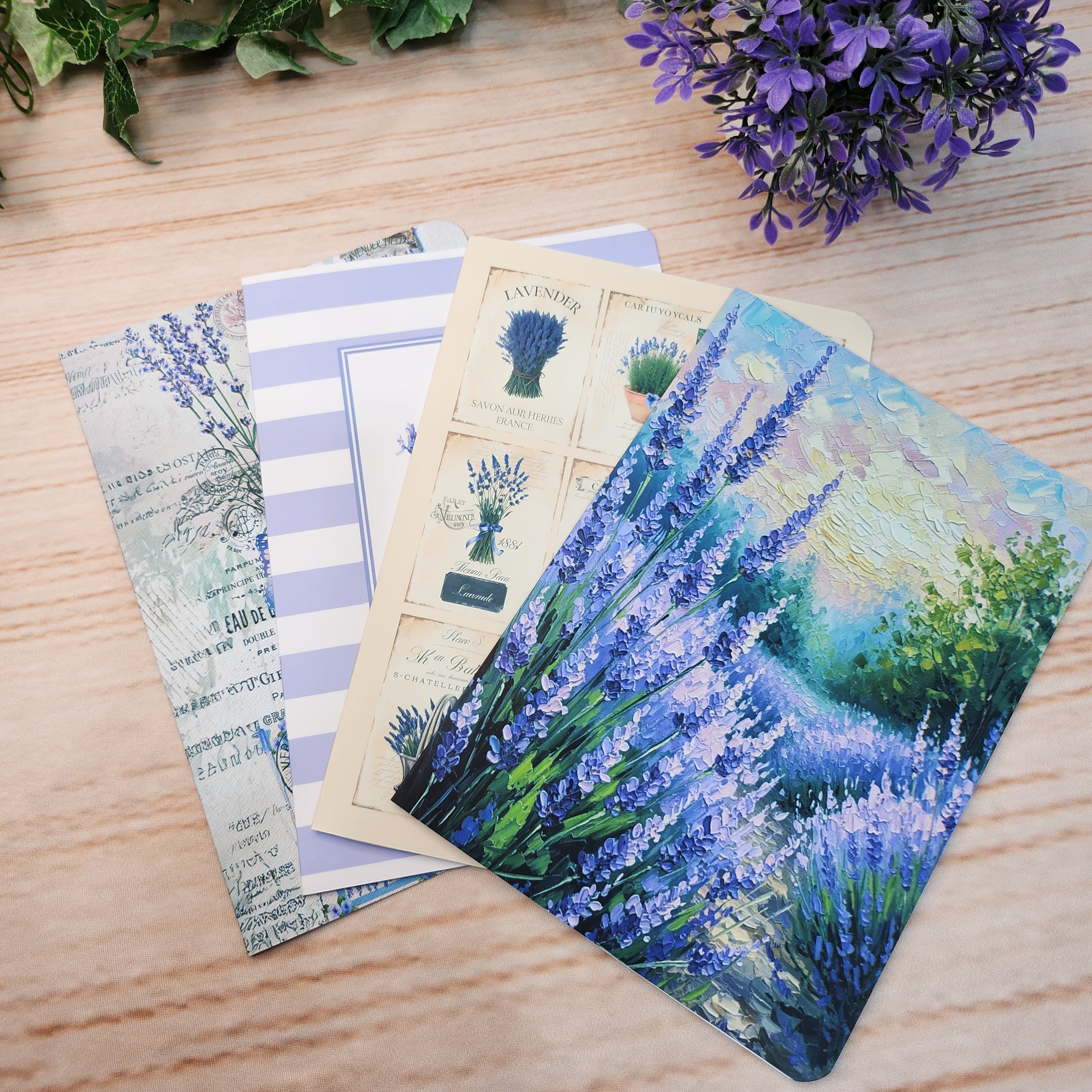 Caderno Midori Lavanda Garden Kit 4 unidades l A5 Midori l Anotaç