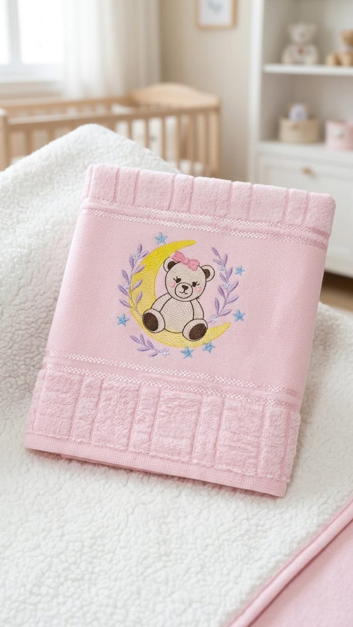 Toalha Personalizado com nome Bordado | ursinha baby | Maternidad
