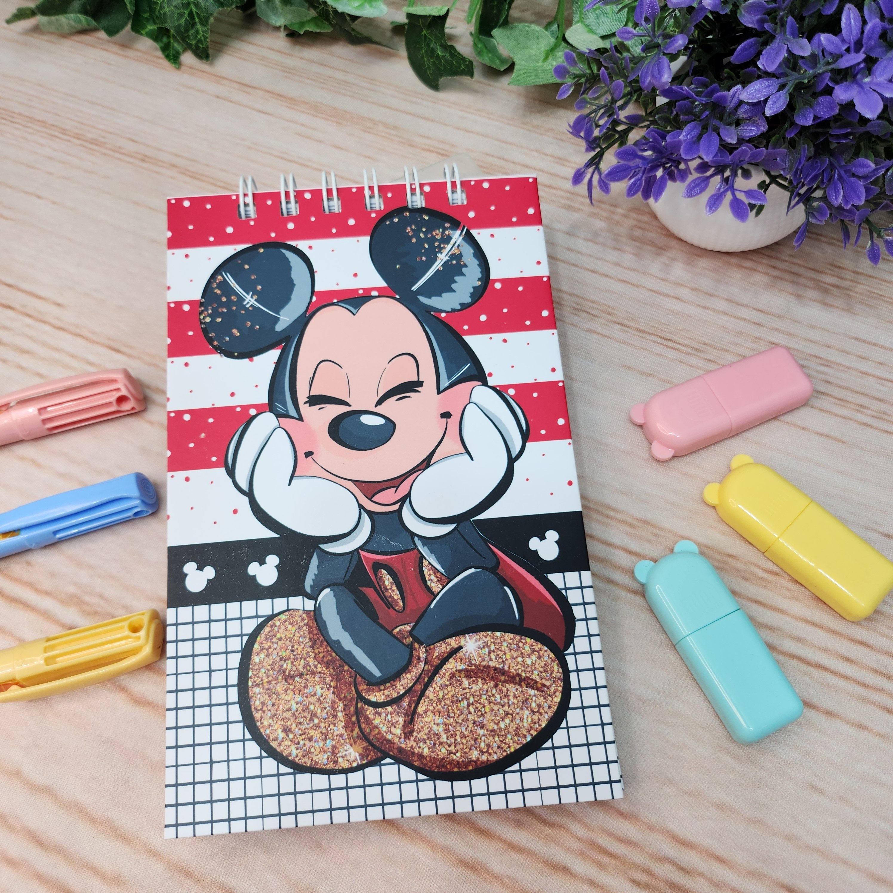 Caderneta Blocao Mickey Aquarela Personalizado