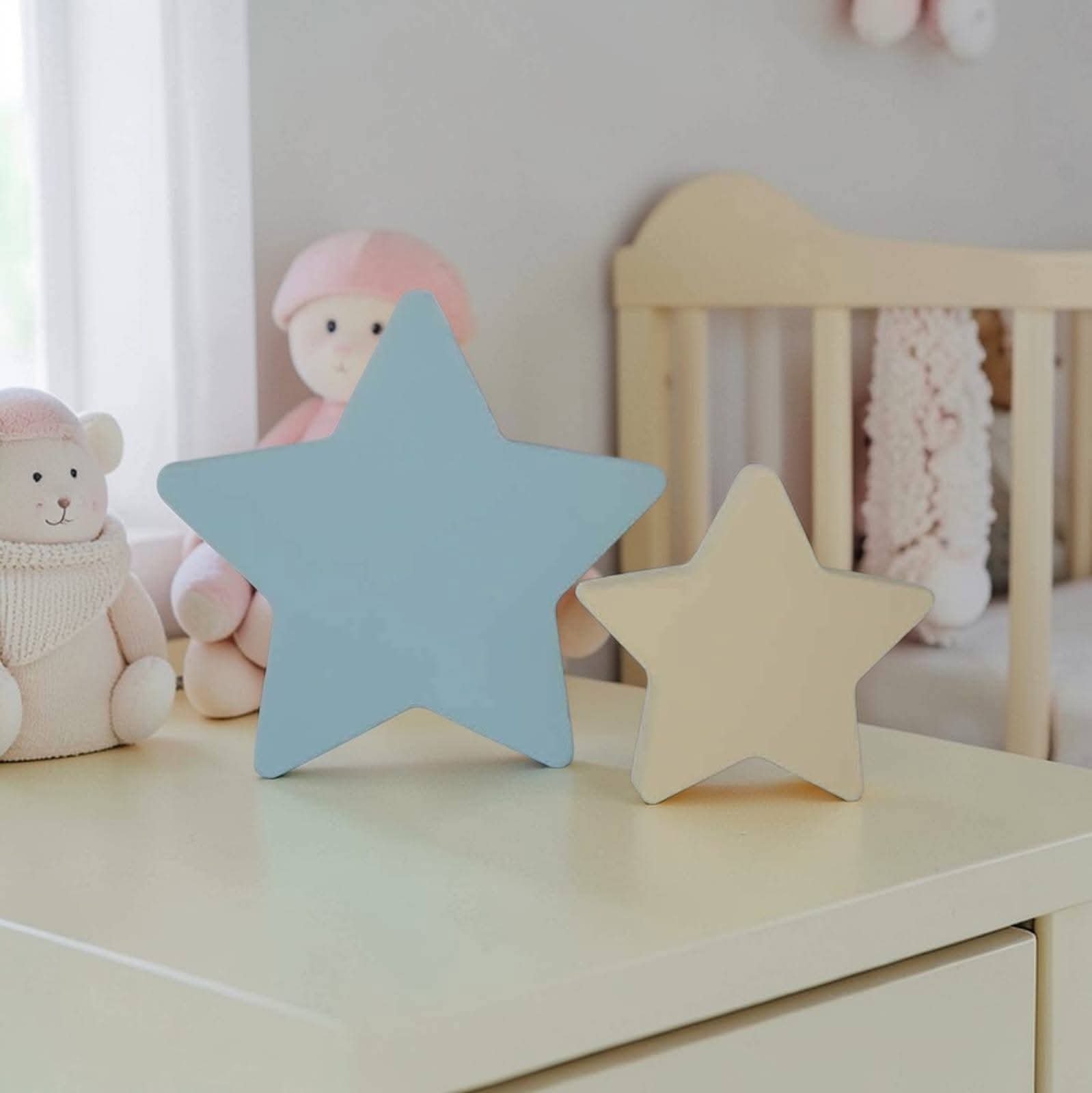 Estrelas de mdf duas unidades decoração de festa e quarto infanti