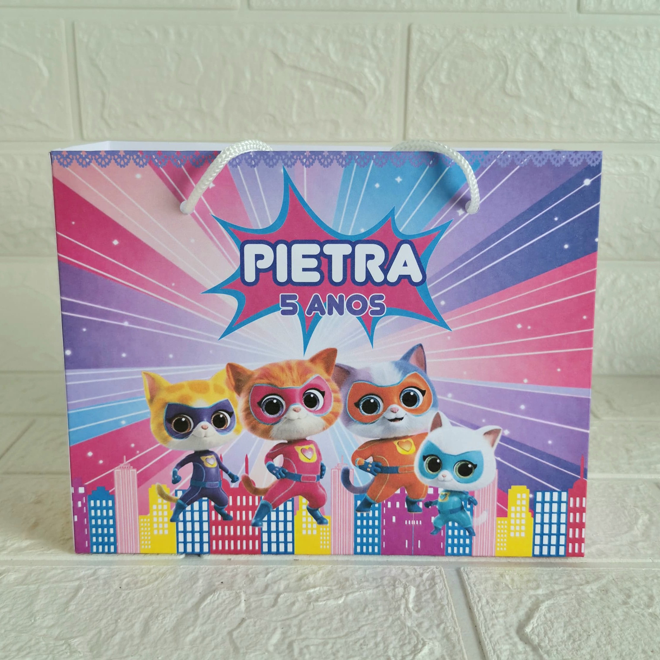 Sacolinha Personalizada Supergatinhos