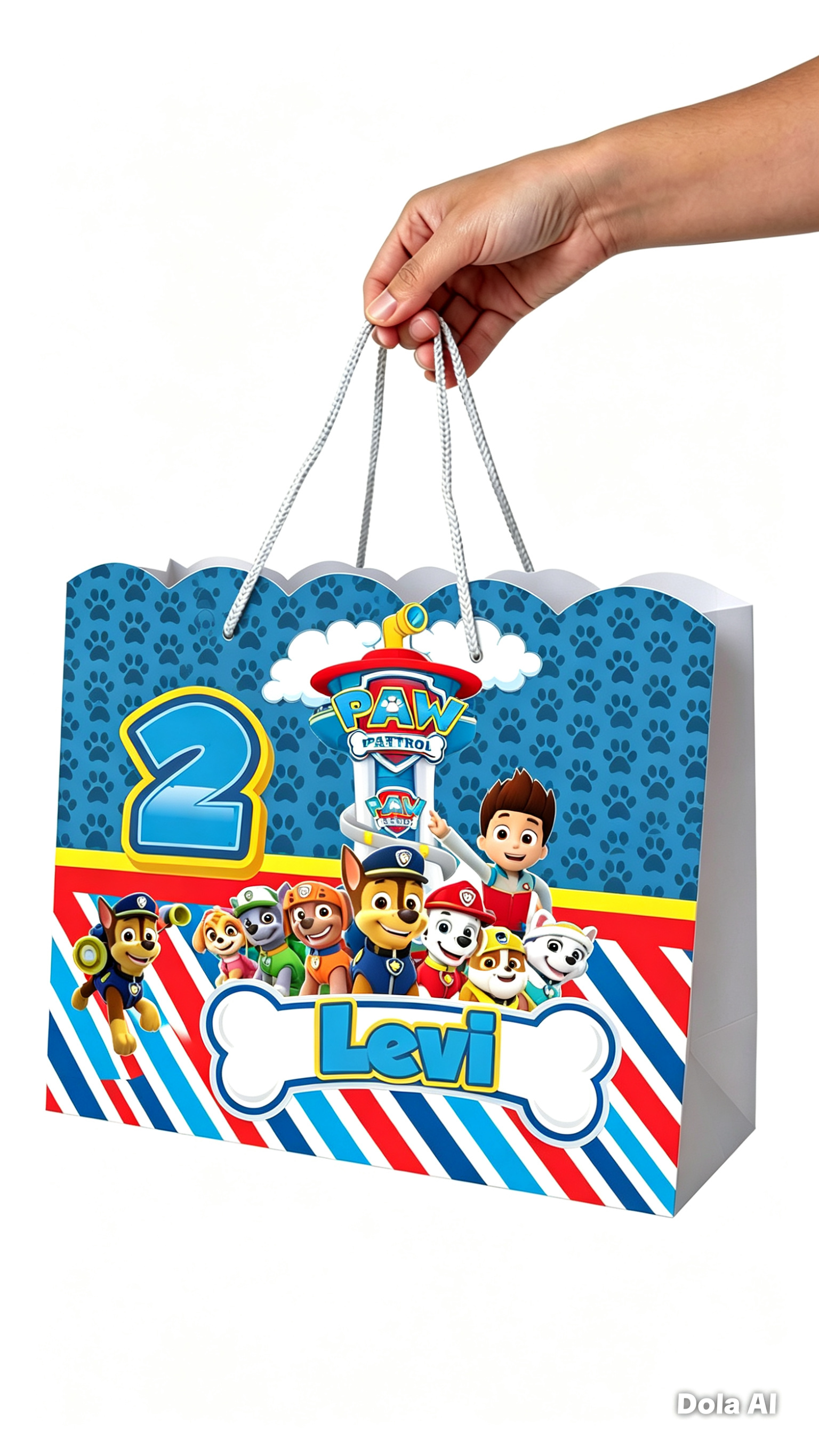 SACOLINHA PERSONALIZADA PARA FESTA PATRULHA CANINA MENINO. PEGUE