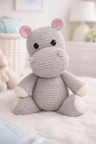 Hipopótamo Crochê Amigurumi
