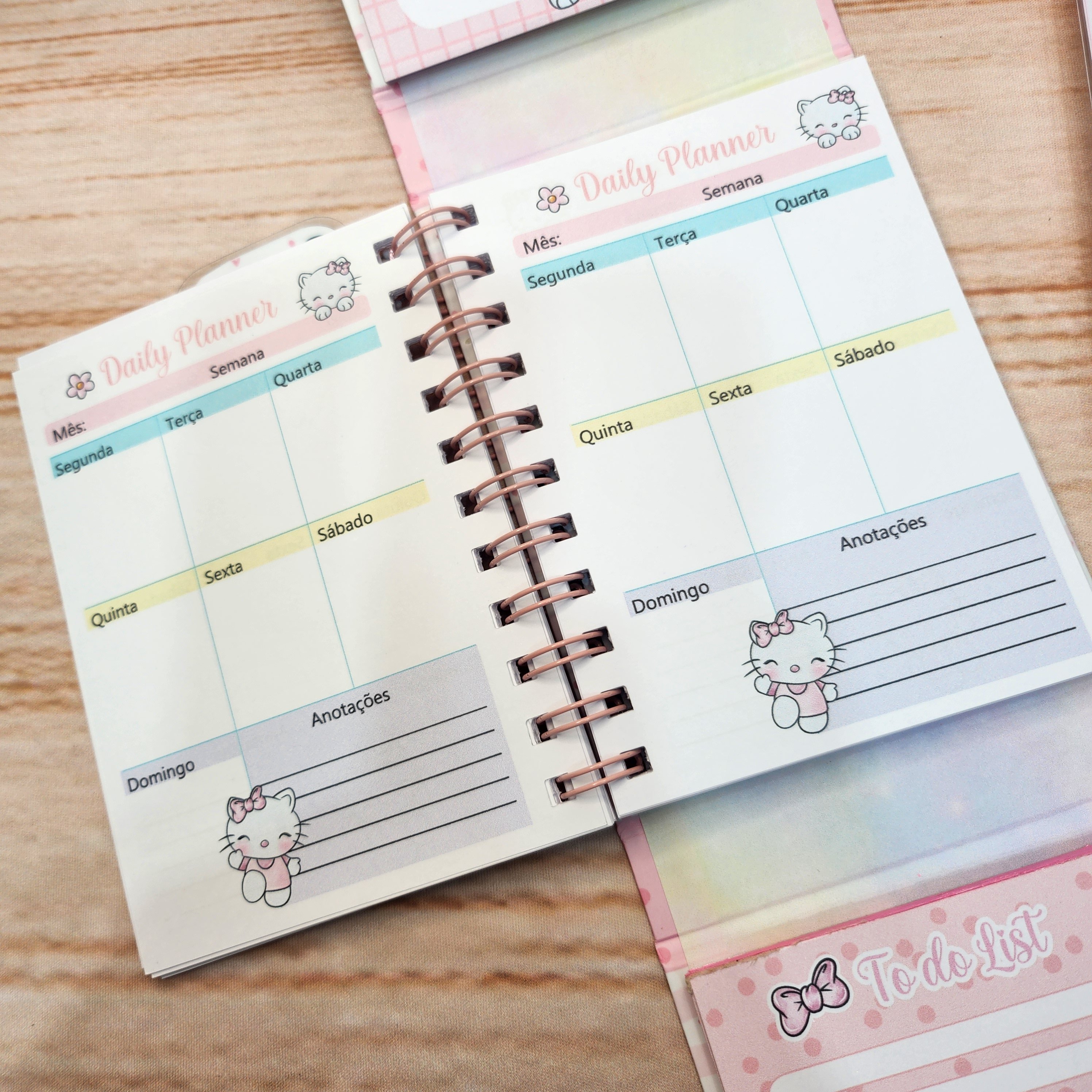Agenda Escolar Hello kitty Aquarela Personalizada