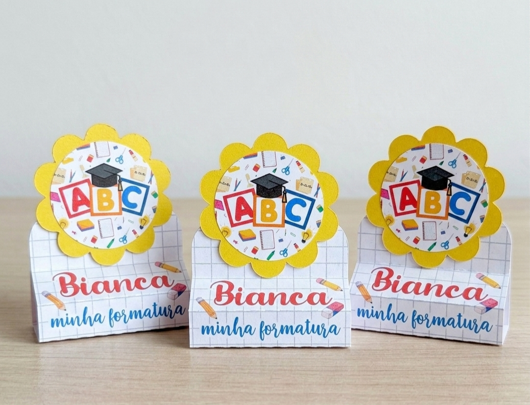 10 Porta Bis Duplo Personalizado ABC Formatura