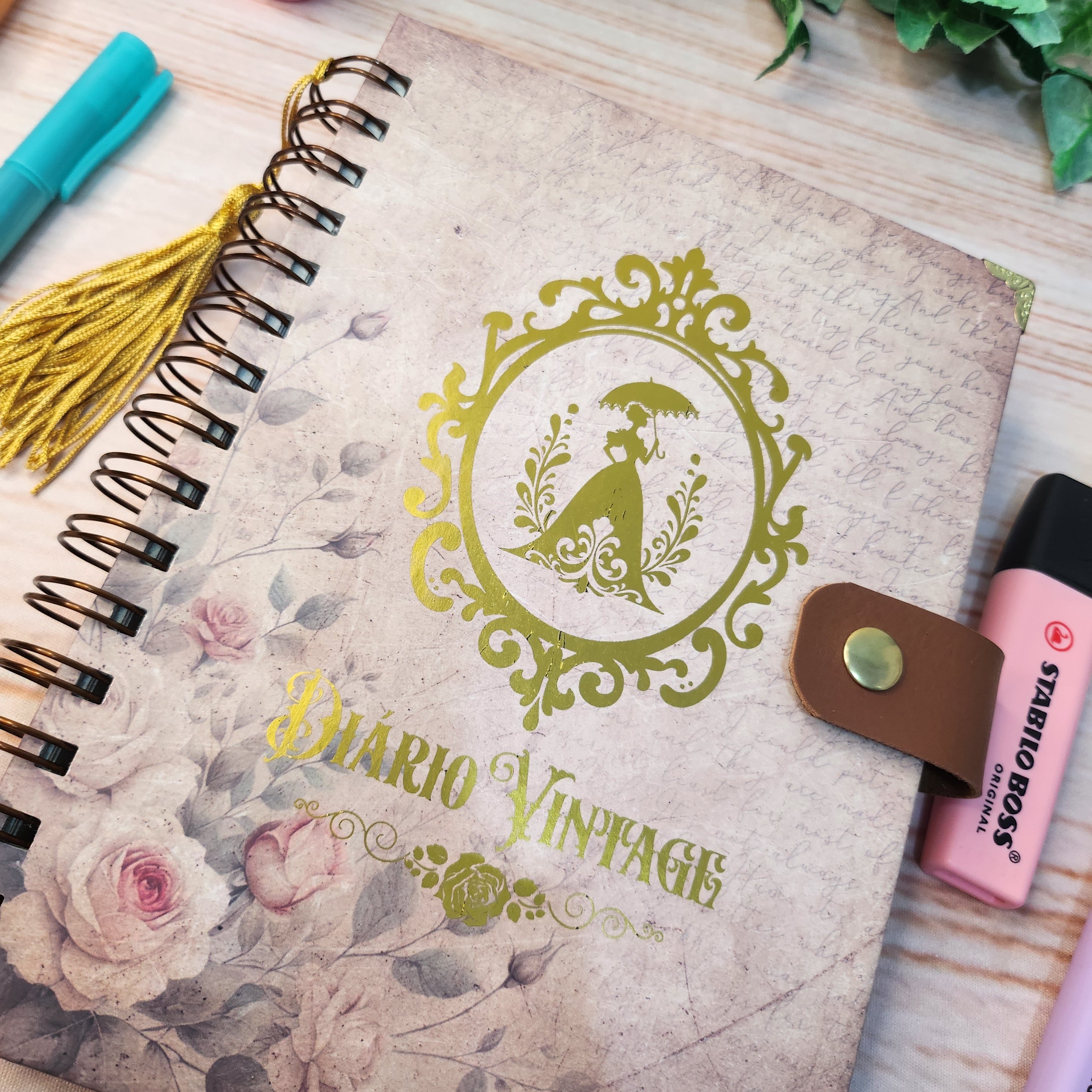 Caderno A5 Diário Vintage Personalizado