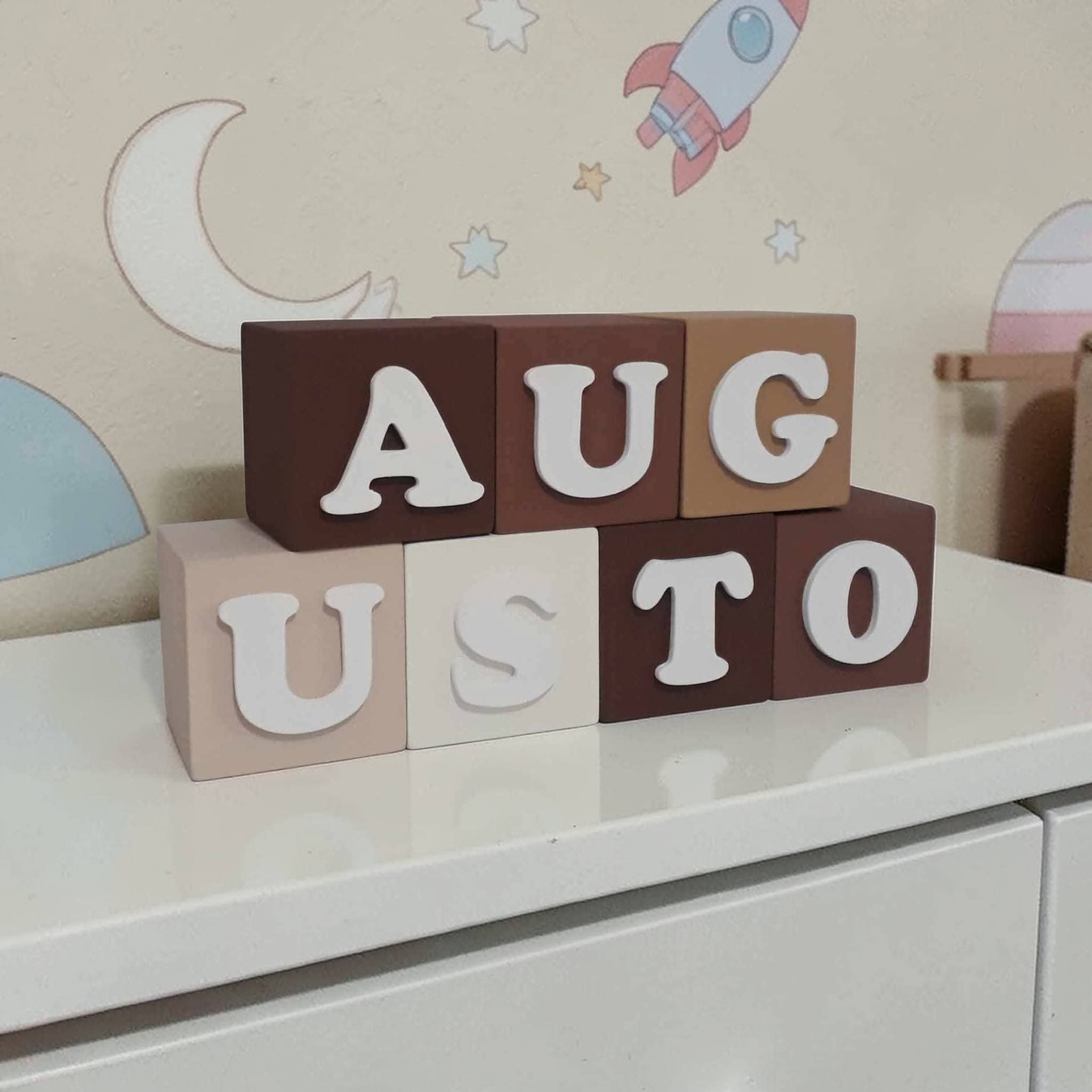 Cubos de mdf decorativos 8x8 / decoração de quarto infantil, fest