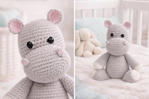 Hipopótamo Crochê Amigurumi