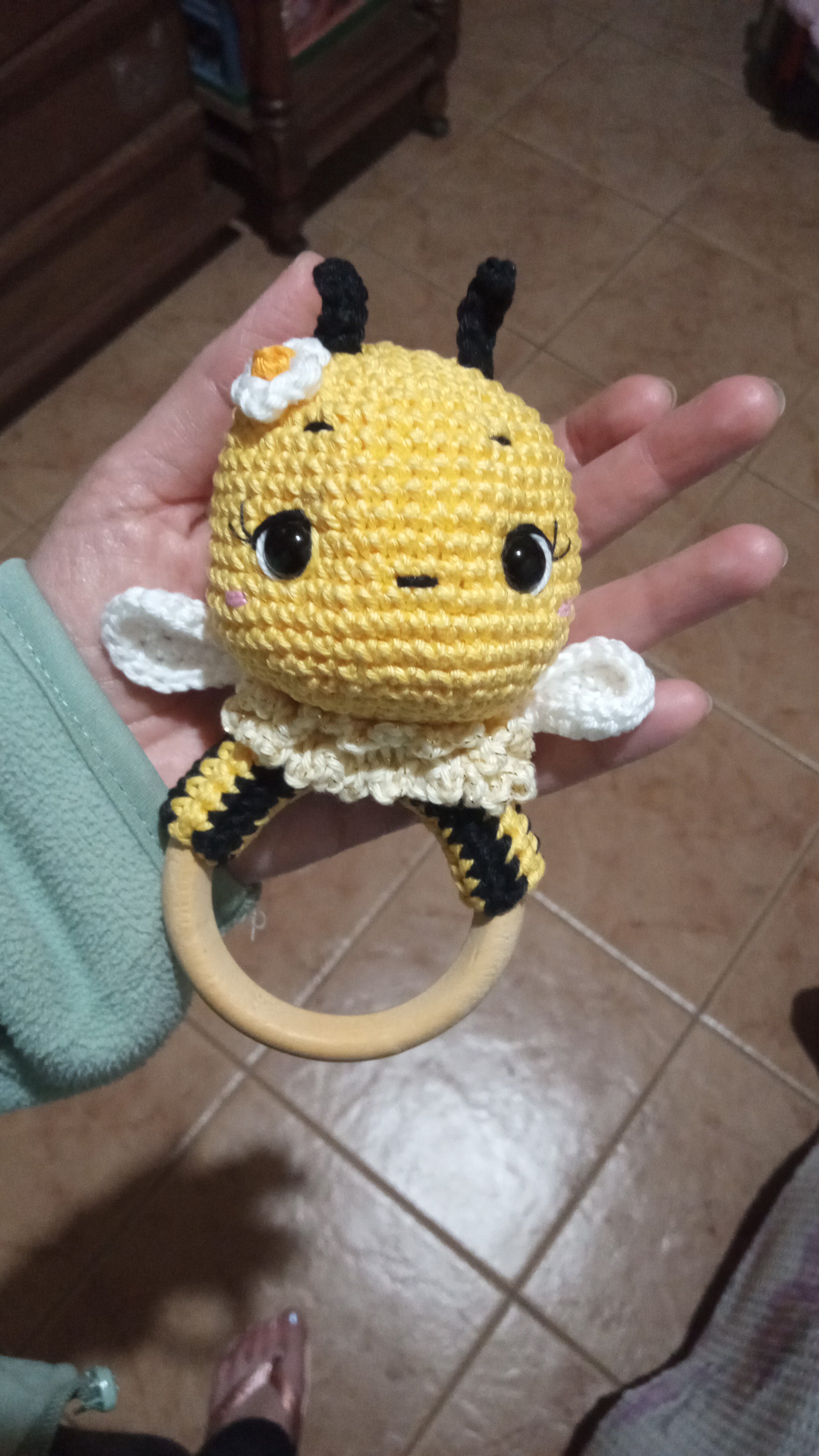 Chocalho abelhinha crochê / amigurumi