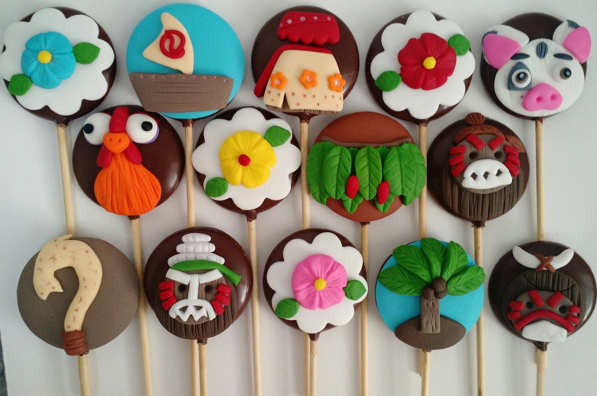Pirulito de chocolate Moana
