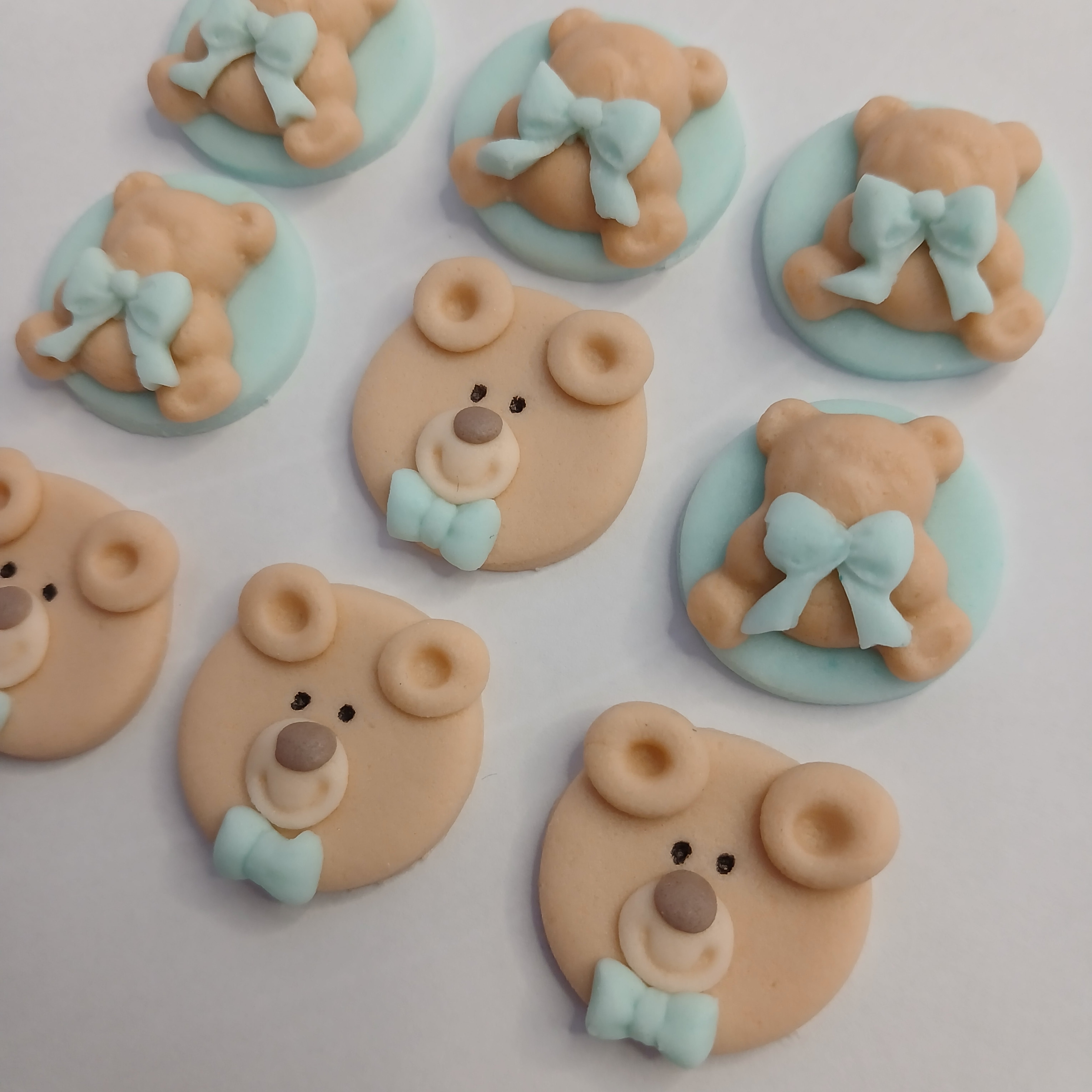 10 Apliques de Açúcar 2cm Ursinhos para decorar brigadeiros