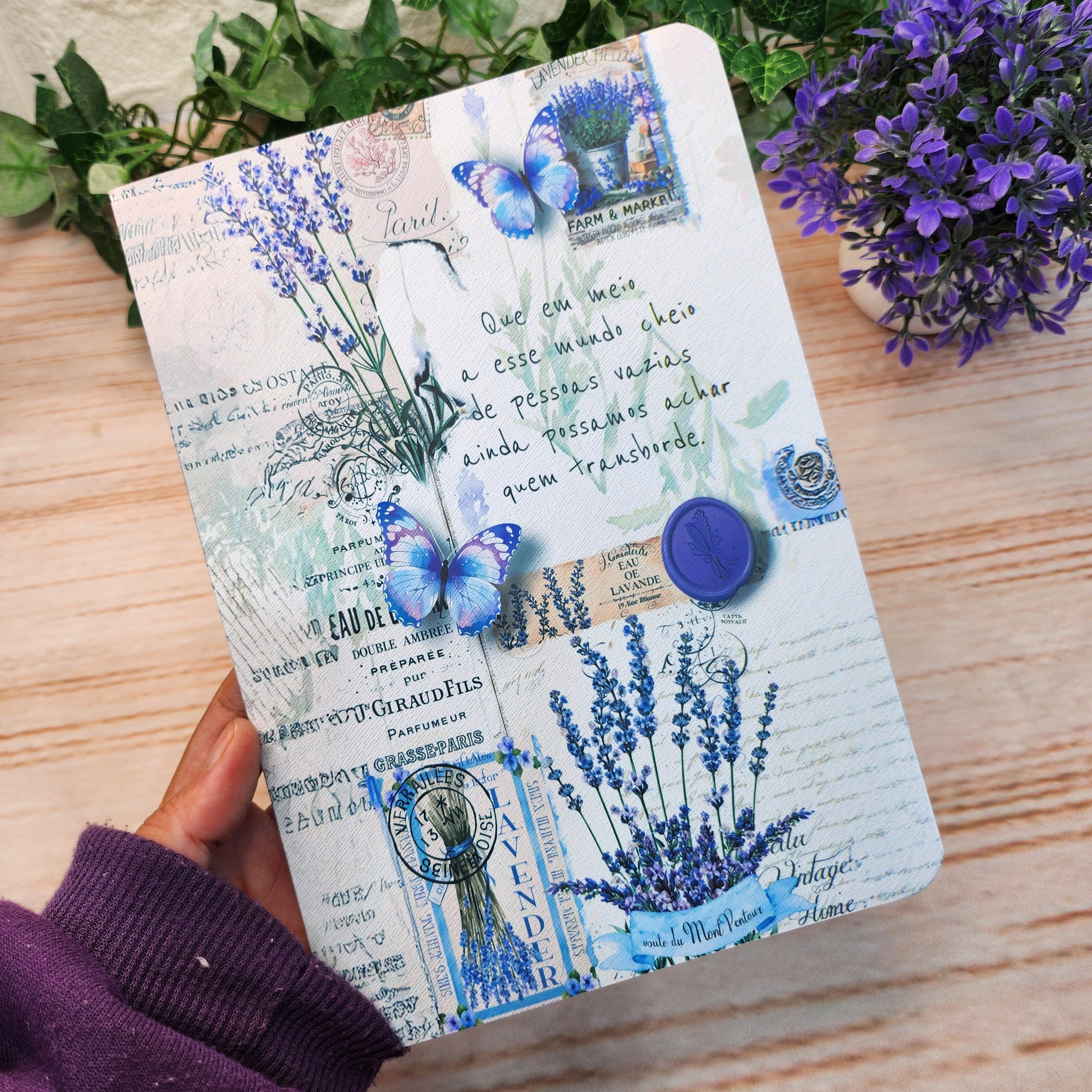 Caderno Midori Lavanda Garden Kit 4 unidades l A5 Midori l Anotaç
