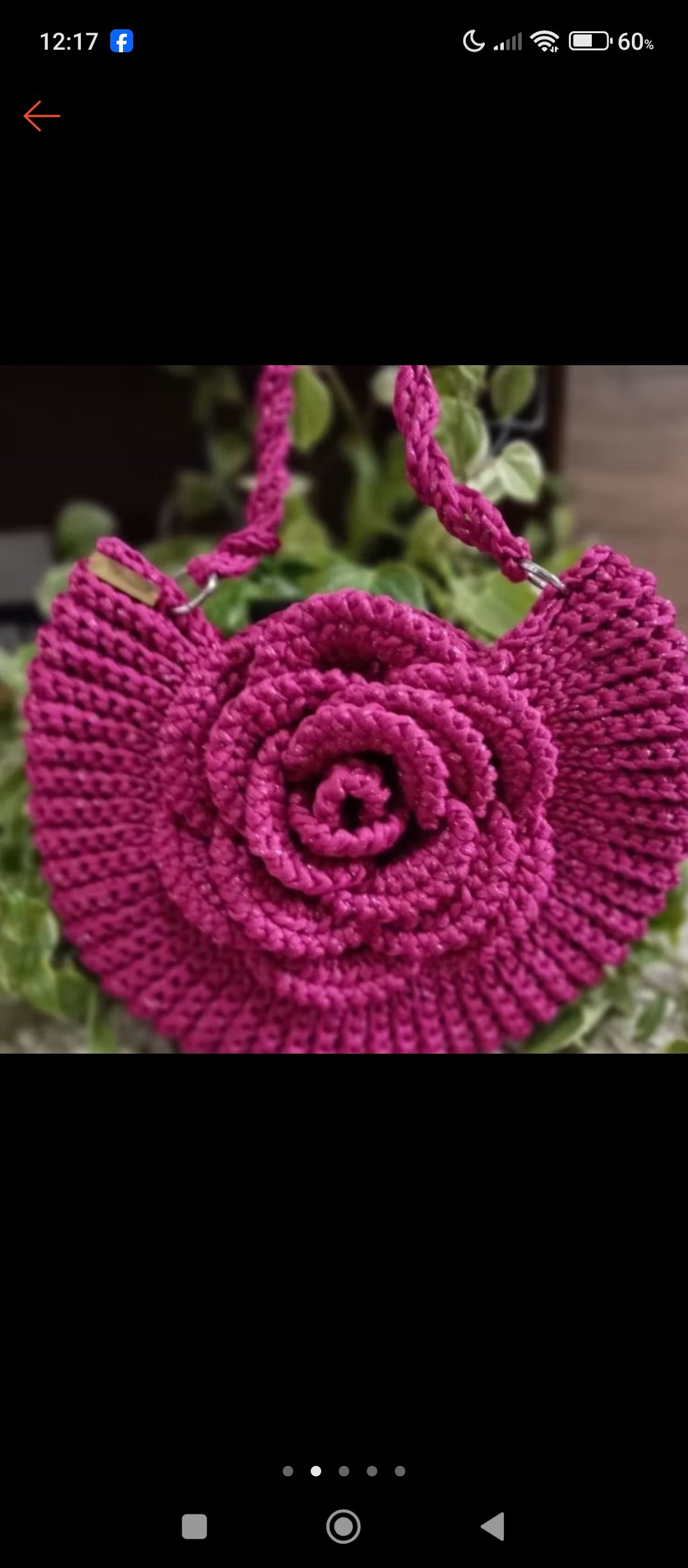 Bolsa Max Flor de crochê