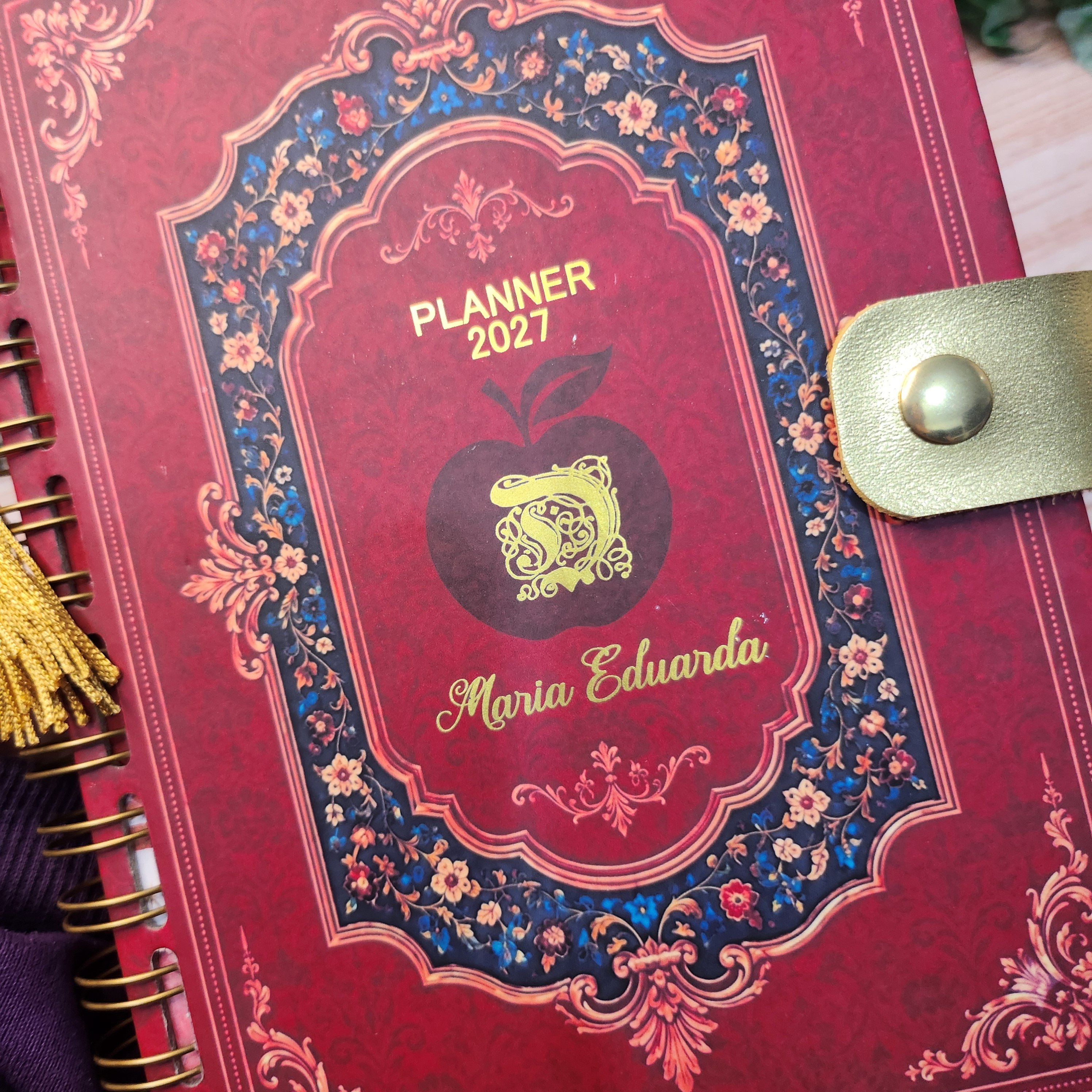 Agenda A5 Planner Maçã Encantada Personalizada