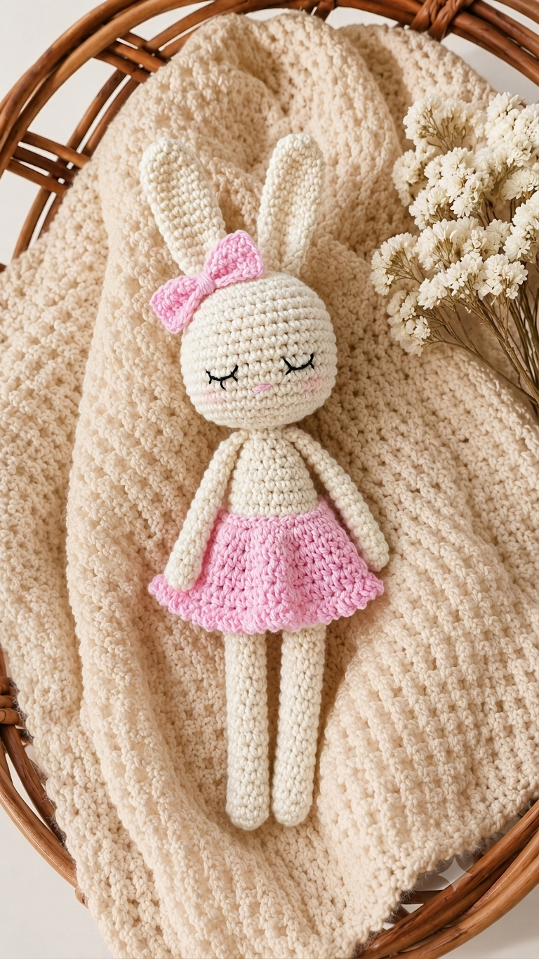 Naninha Coelhinha Crochê Amigurumi