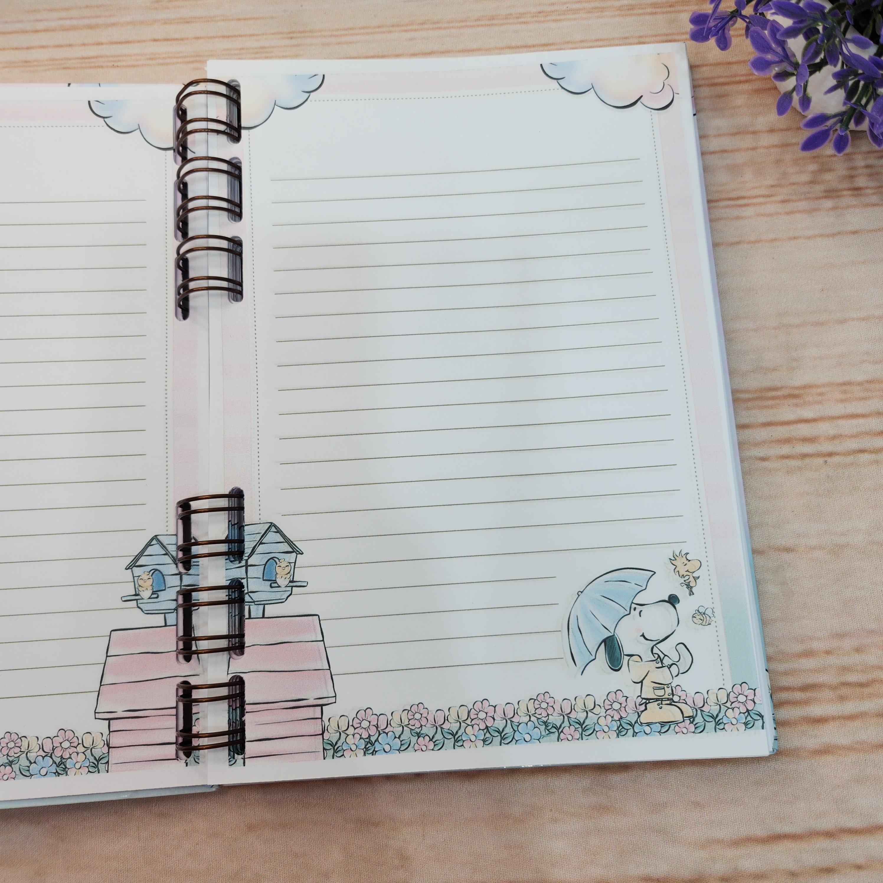 Caderno A5 Snoopy Aquarela Personalizado