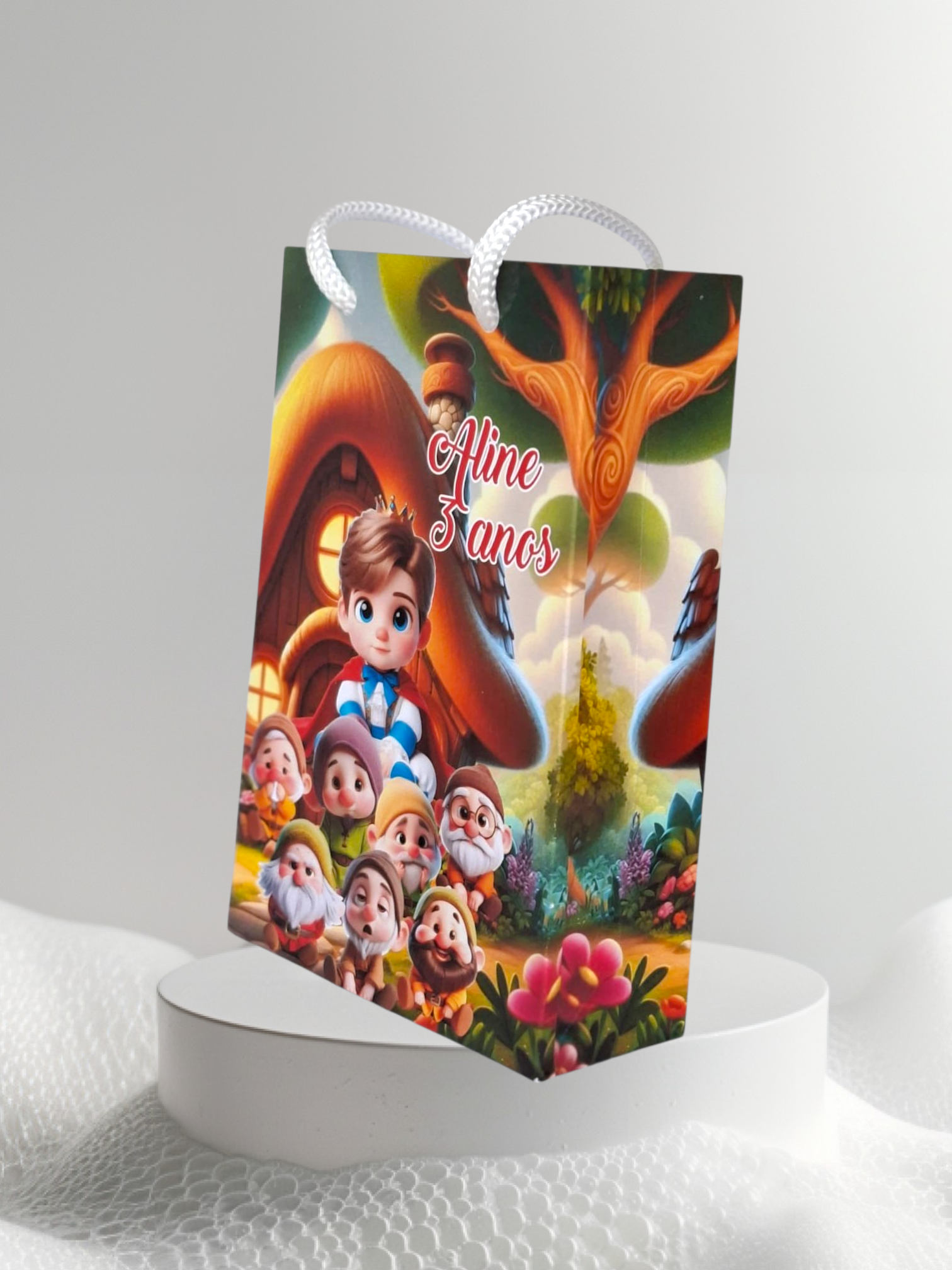 Sacolinha Personalizada Lembrancinha BRANCA DE NEVE E  O PRÍNCIPE