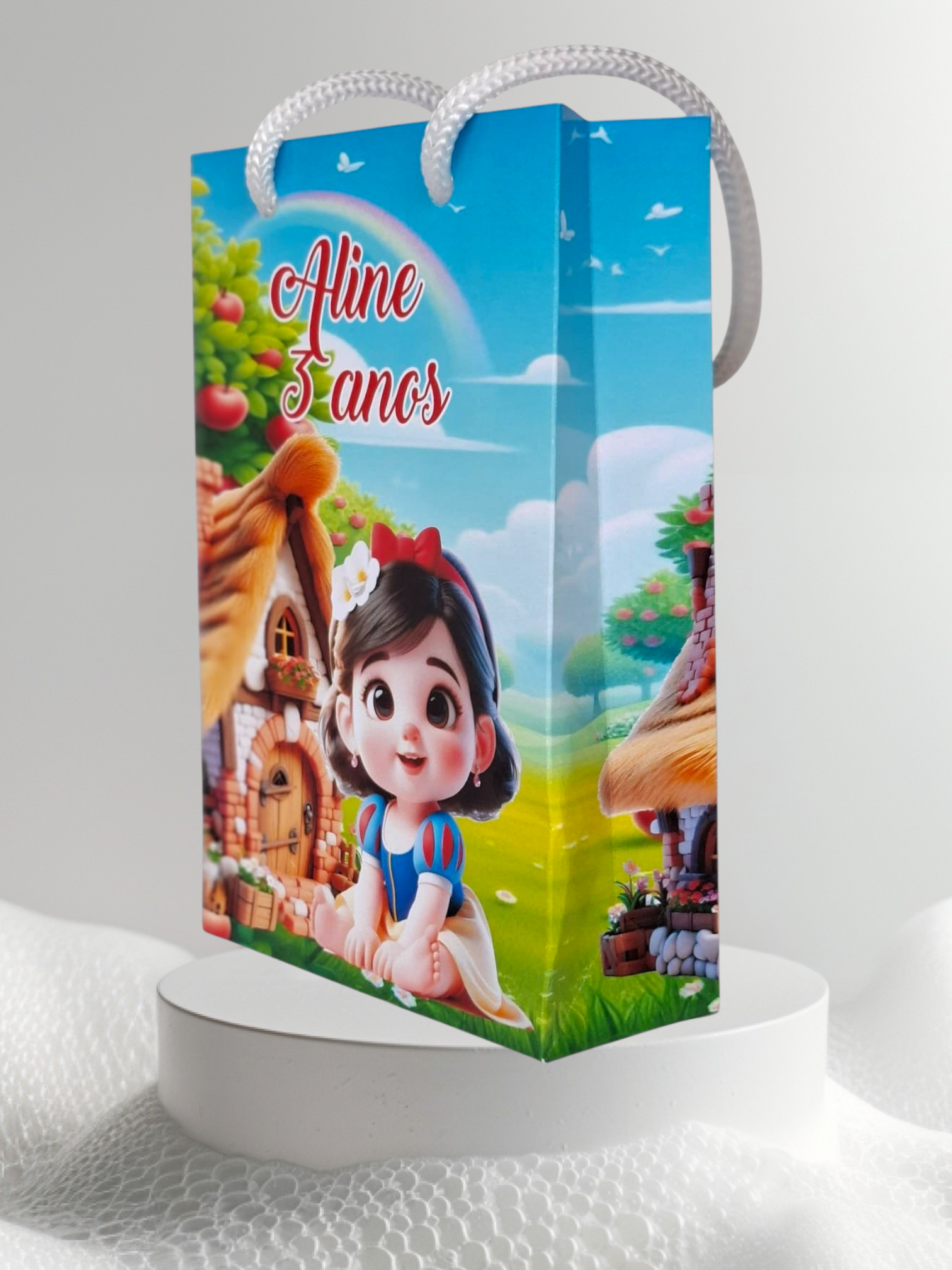 Sacolinha Personalizada Lembrancinha BRANCA DE NEVE E  O PRÍNCIPE
