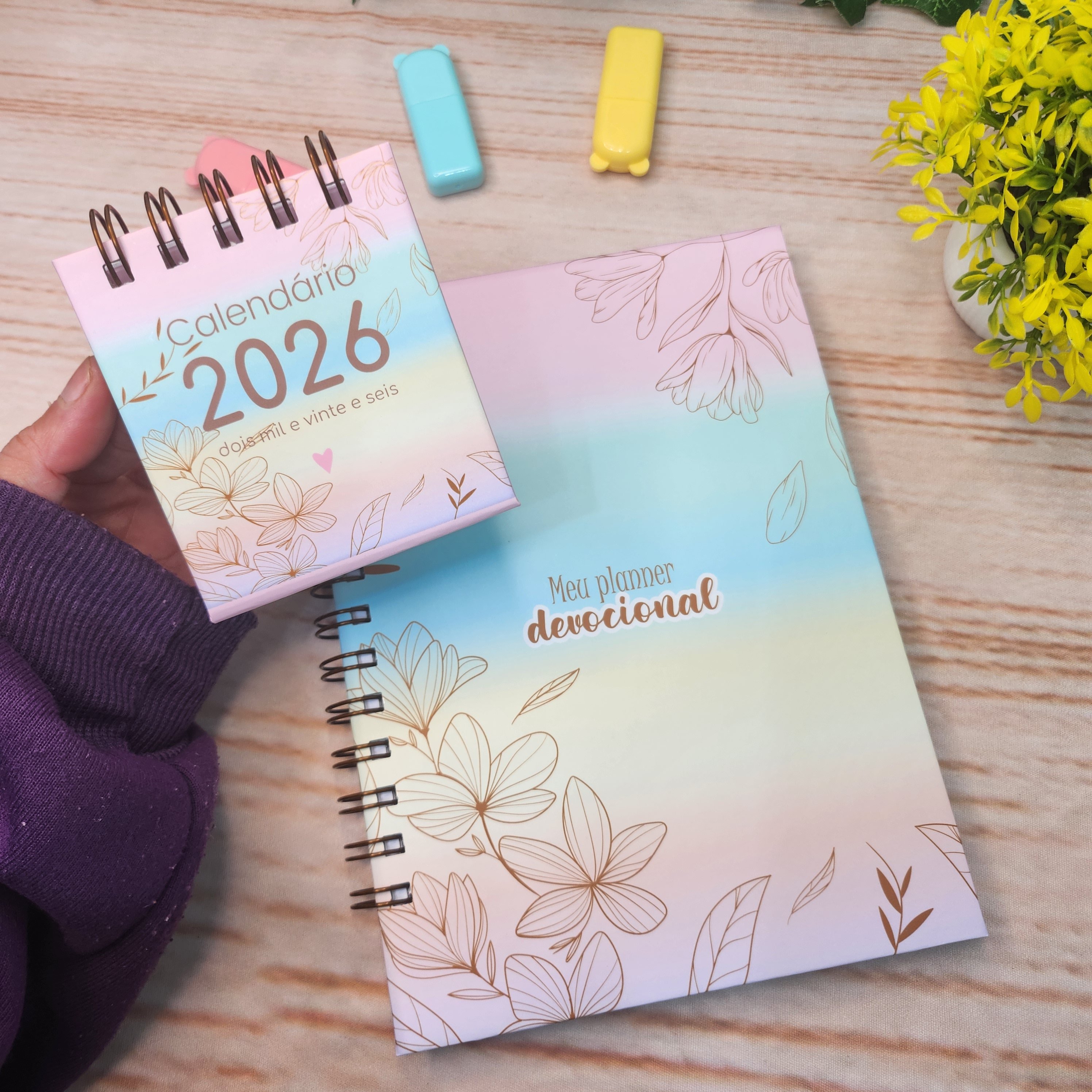Caderno Devocional Gratidão Candy Personalizado